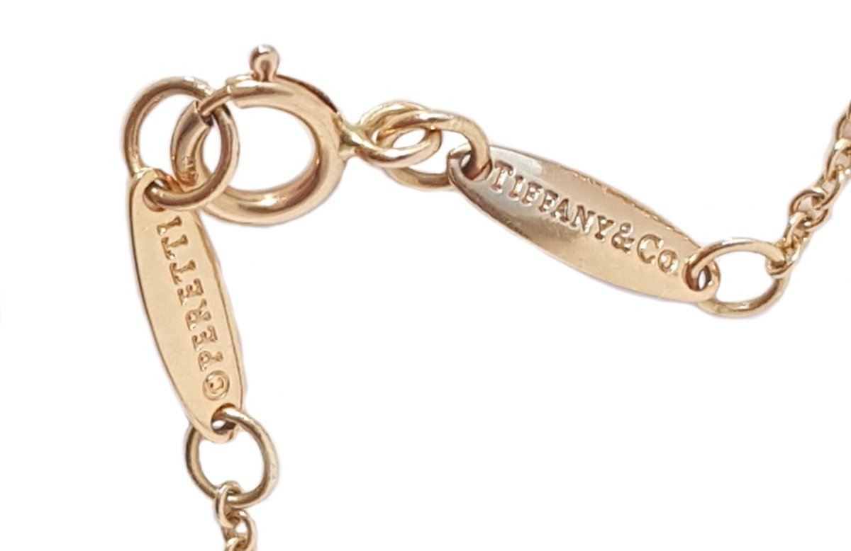 Tiffany & Co. Elsa Peretti 0.07ct Rose Gold Diamonds By The Yard Necklace - Bloomsbury Manor Ltd