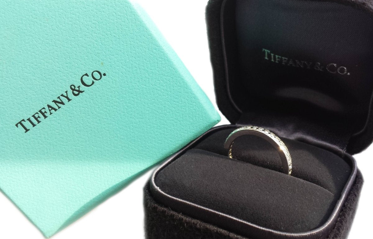 Tiffany & Co. Millegrain Legacy Diamond & Platinum Wedding Band - Bloomsbury Manor Ltd