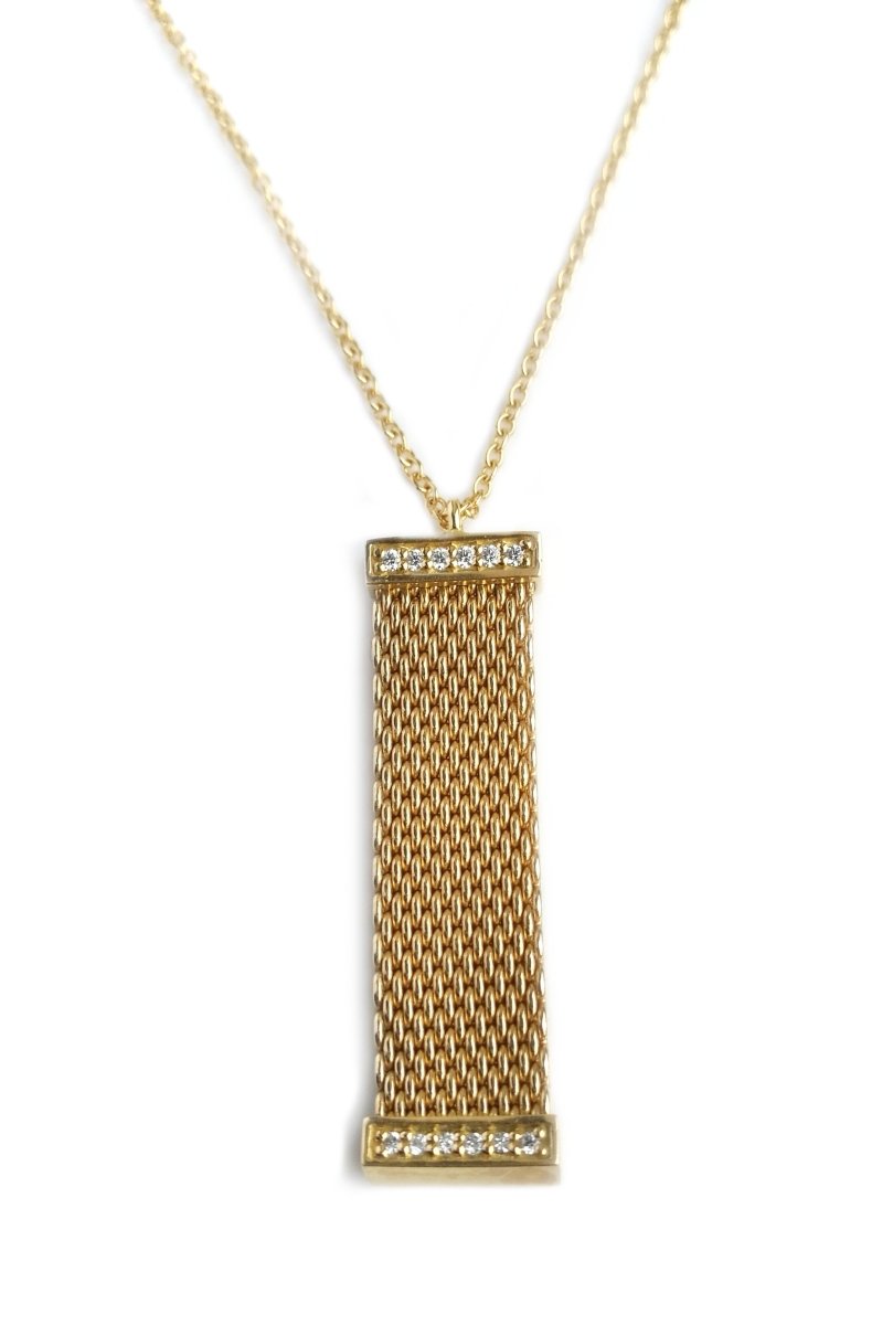 Tiffany & Co. Somerset 18k Yellow Gold & Diamond Pendant / Necklace - Bloomsbury Manor Ltd