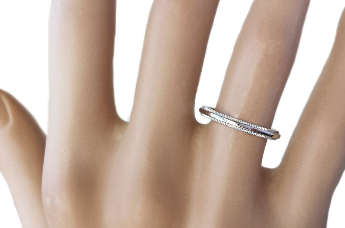 Tiffany & Co. Together 2mm Milgrain Platinum Wedding Band - Bloomsbury Manor Ltd