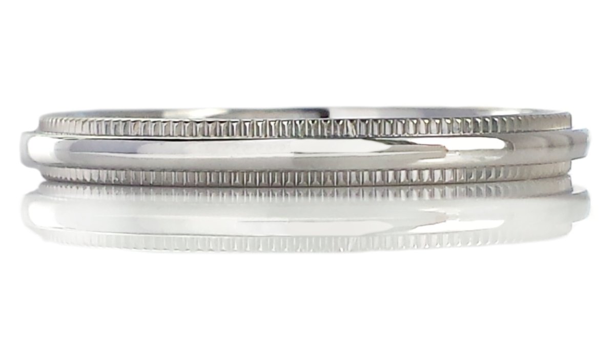 Tiffany & Co. Together 2mm Milgrain Platinum Wedding Band - Bloomsbury Manor Ltd