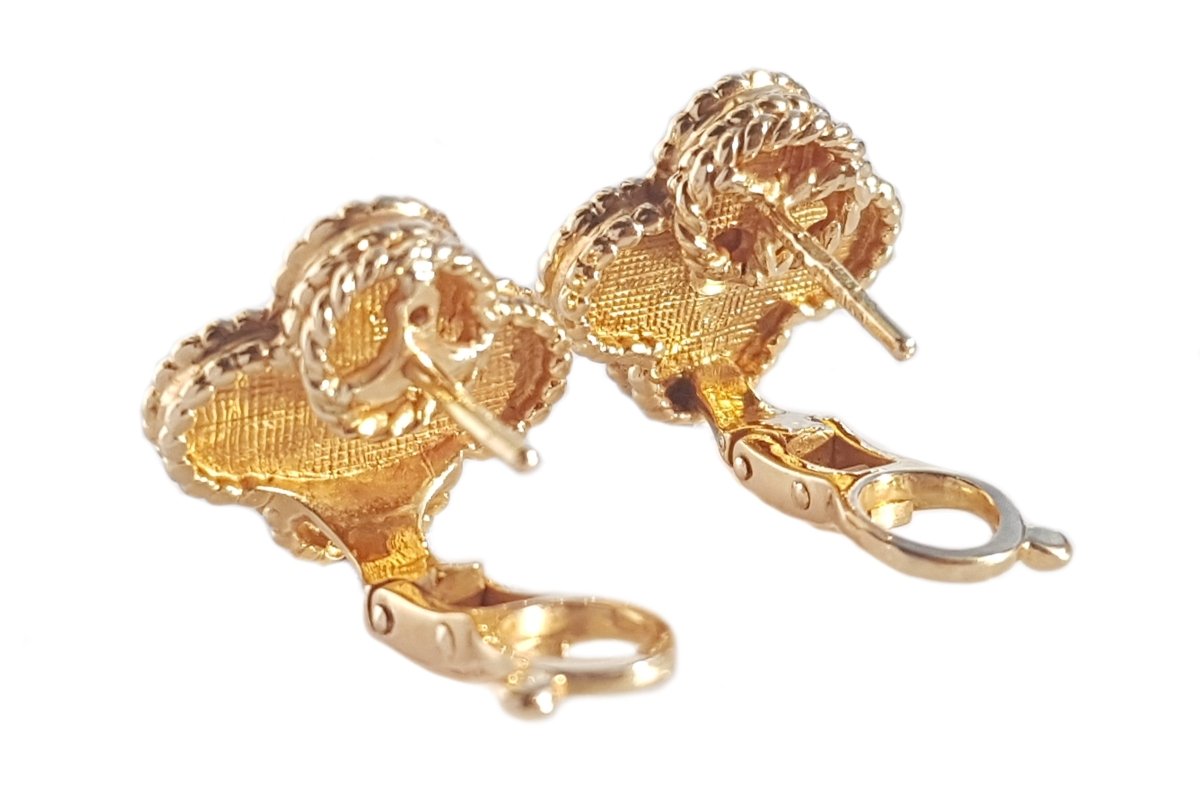 Van Cleef & Arpels Vintage Alhambra Earrings in 18k Gold - Bloomsbury Manor Ltd
