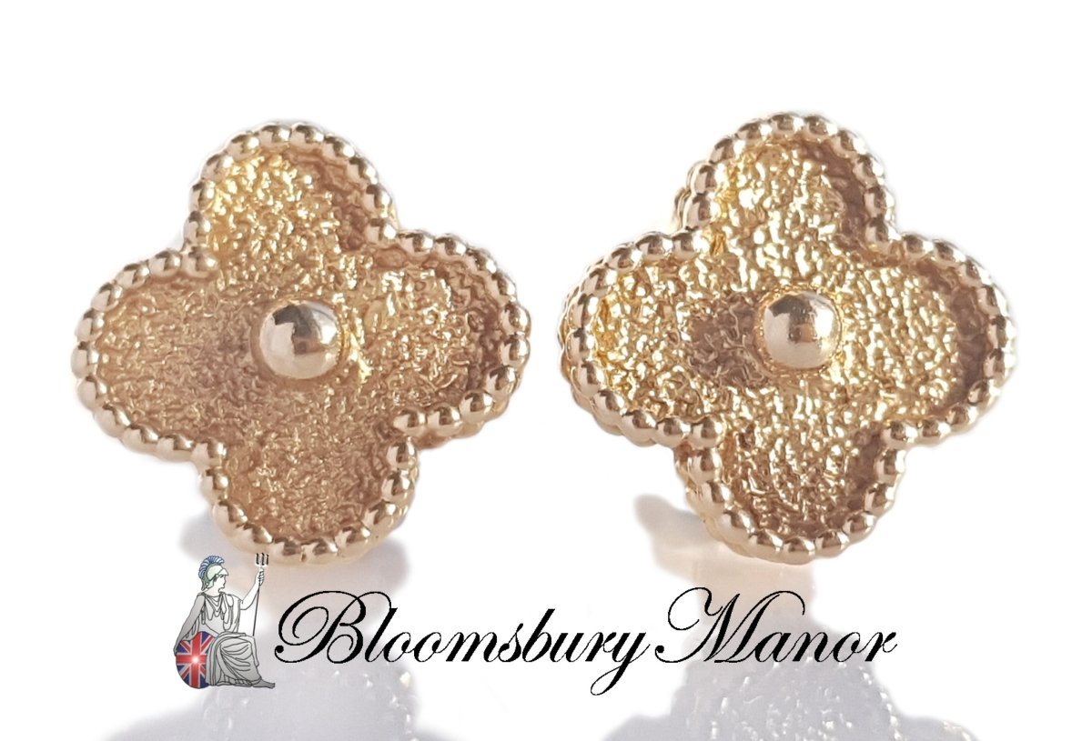 Van Cleef & Arpels Vintage Alhambra Earrings in 18k Gold - Bloomsbury Manor Ltd