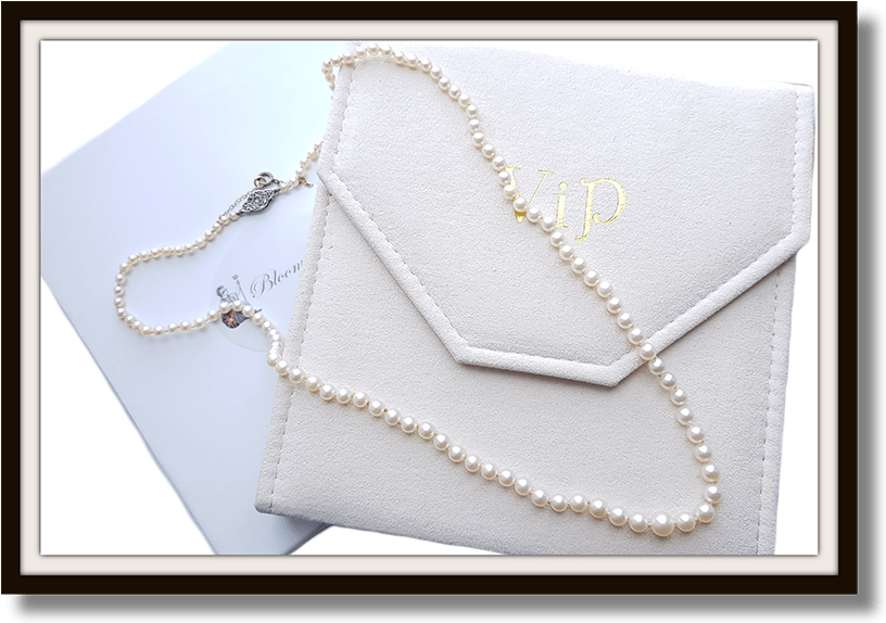 Vintage 22in Cultured Graduated Knotted Pearl Necklace 6.54mm - 3.7mm rose cut diamond clasp - Bloomsbury Manor Ltd