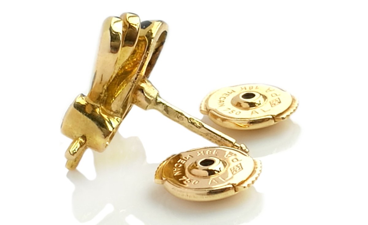 Vintage Cartier Diamond & 18k Gold Bumble Bee Earrings - Bloomsbury Manor Ltd