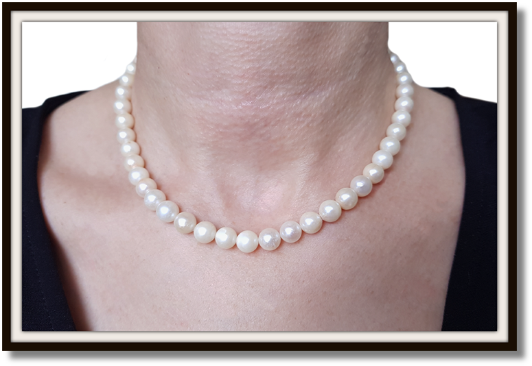 Vintage Cultured Akoya Pearl Choker Necklace