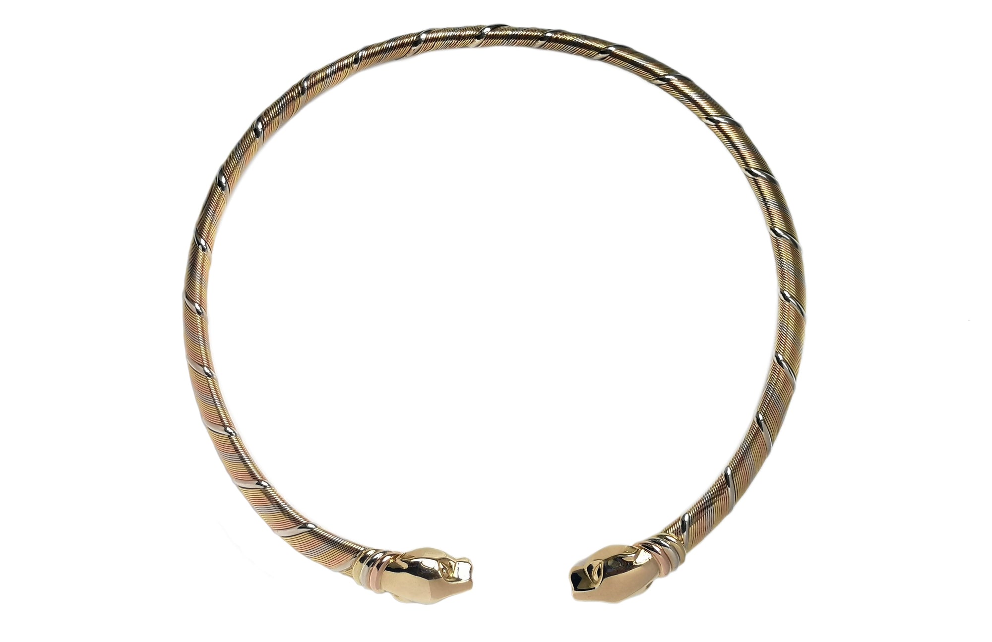 Cartier Panthere Cougar Tri-colour Choker Necklace in 18k Gold