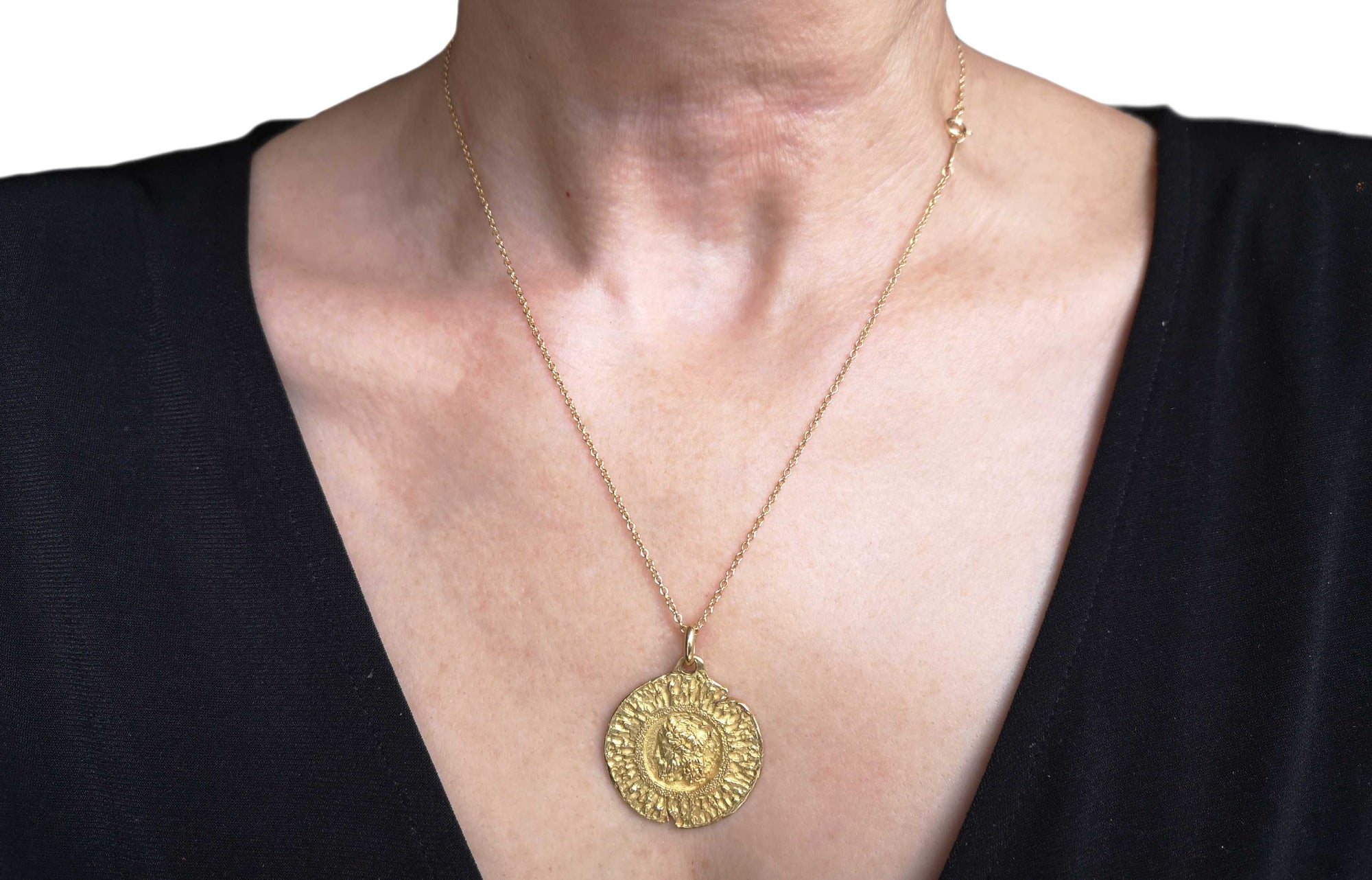 Vintage Tiffany & Co. 18k Gold Zeus Greek God Pendant