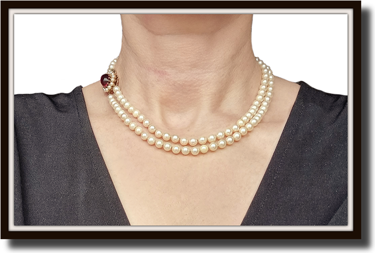 14KT Yellow Gold Akoya Pearl Necklace 968728/AA | Parris Jewelers |  Hattiesburg, MS