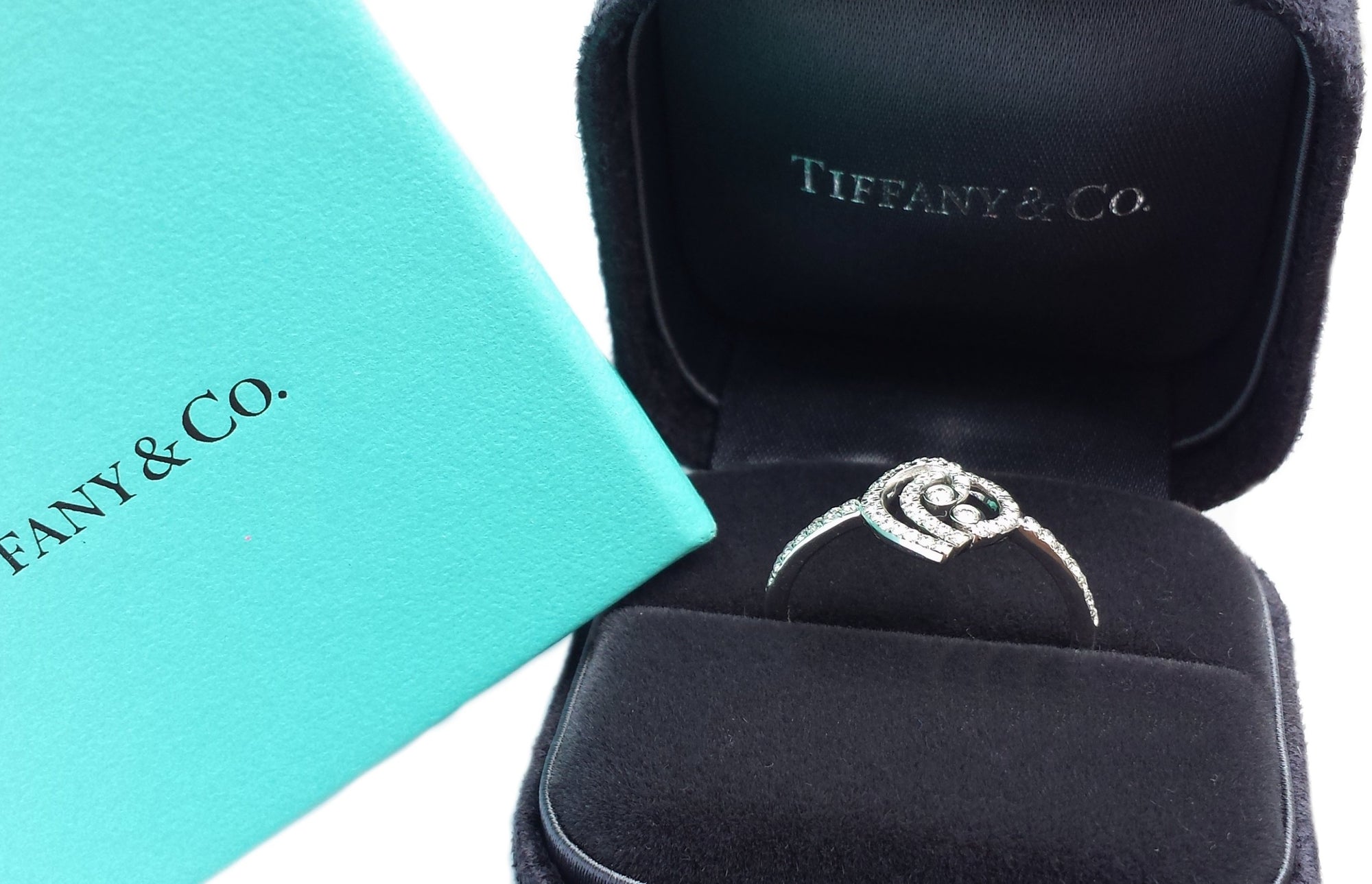 Tiffany & Co Enchant Heart Diamond Ring PT 950