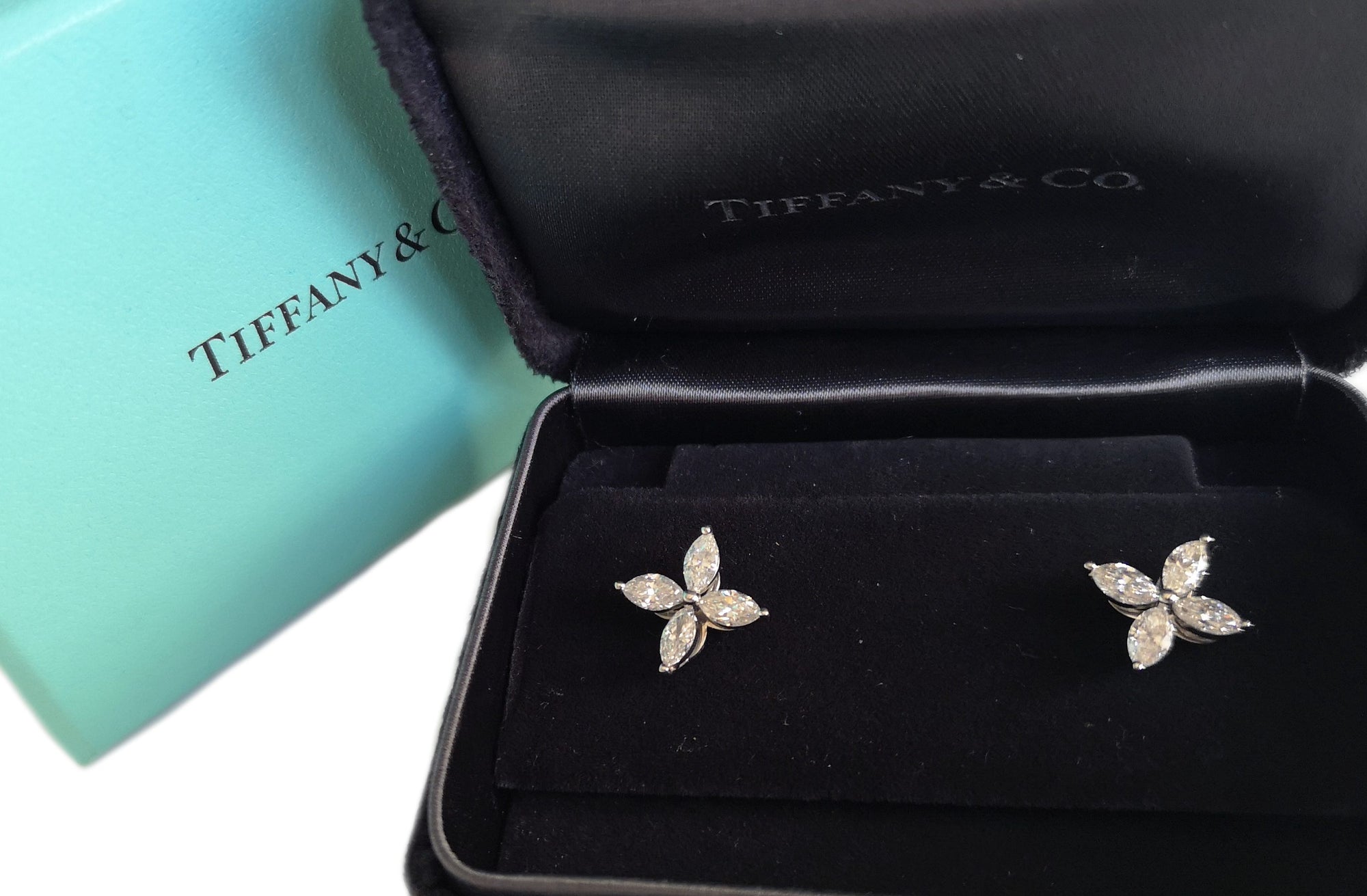Tiffany & Co. Victoria® Diamond Earrings – Large 1.62ct Marquise Cut