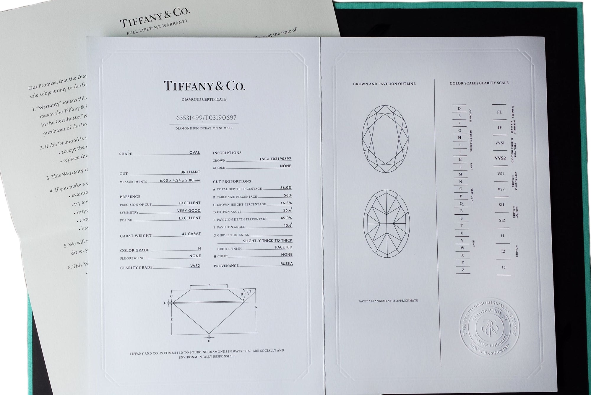 Tiffany & Co. 0.73tcw H/VVS2 Soleste Oval Halo Diamond Engagement Ring