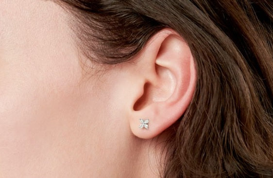 Tiffany & Co.  Mini Marquise Cut Diamond Victoria Earrings