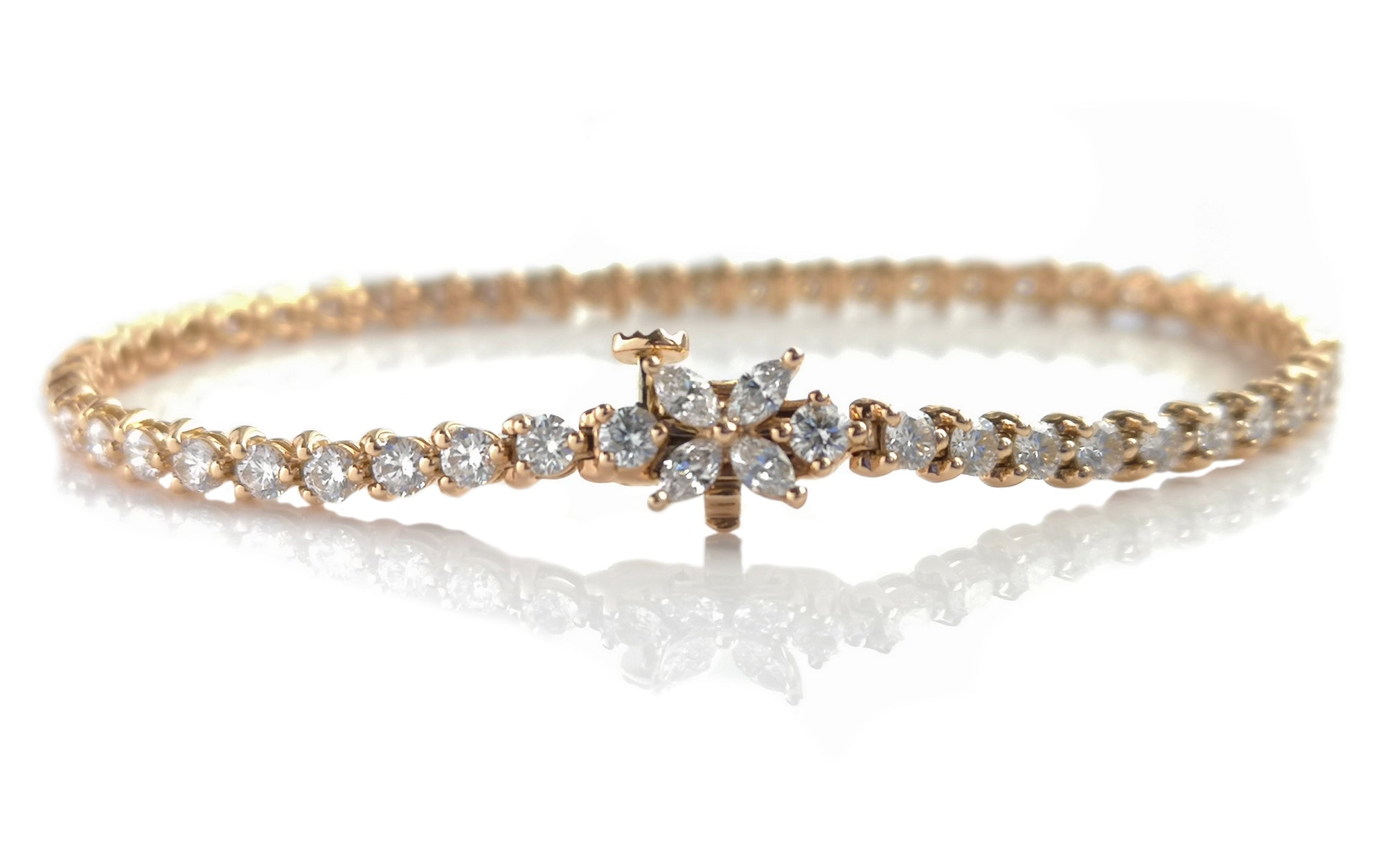 Tiffany Victoria Tennis Bracelet in Rose Gold with Diamonds