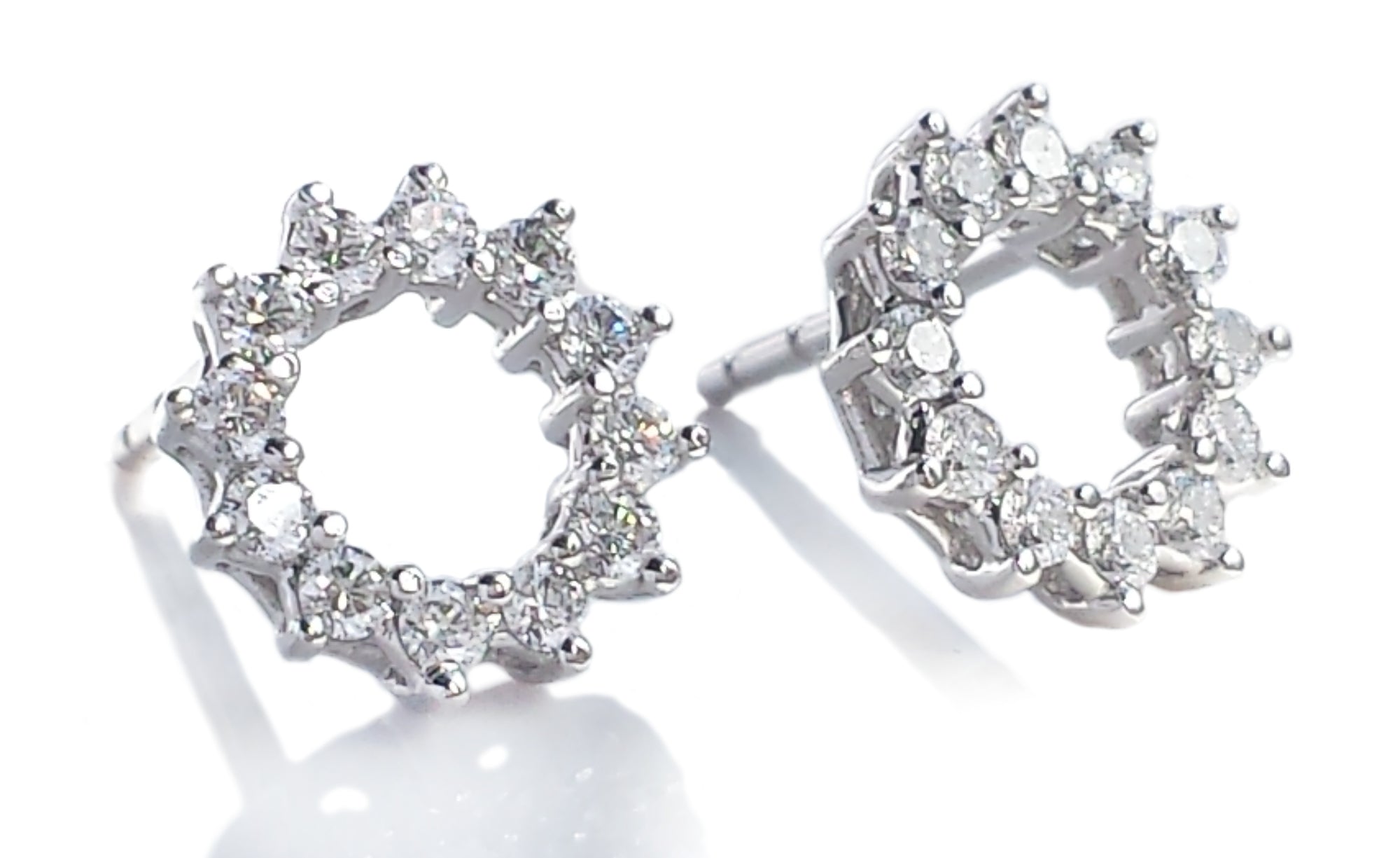 Tiffany & Co. 0.46ct Diamond Open Circle Earrings