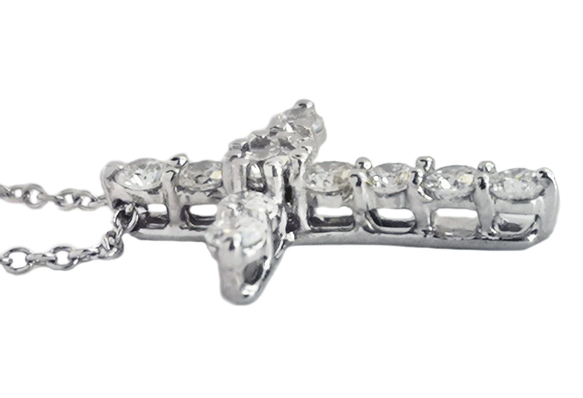 Tiffany & Co. Diamond Cross Pendant with Chain