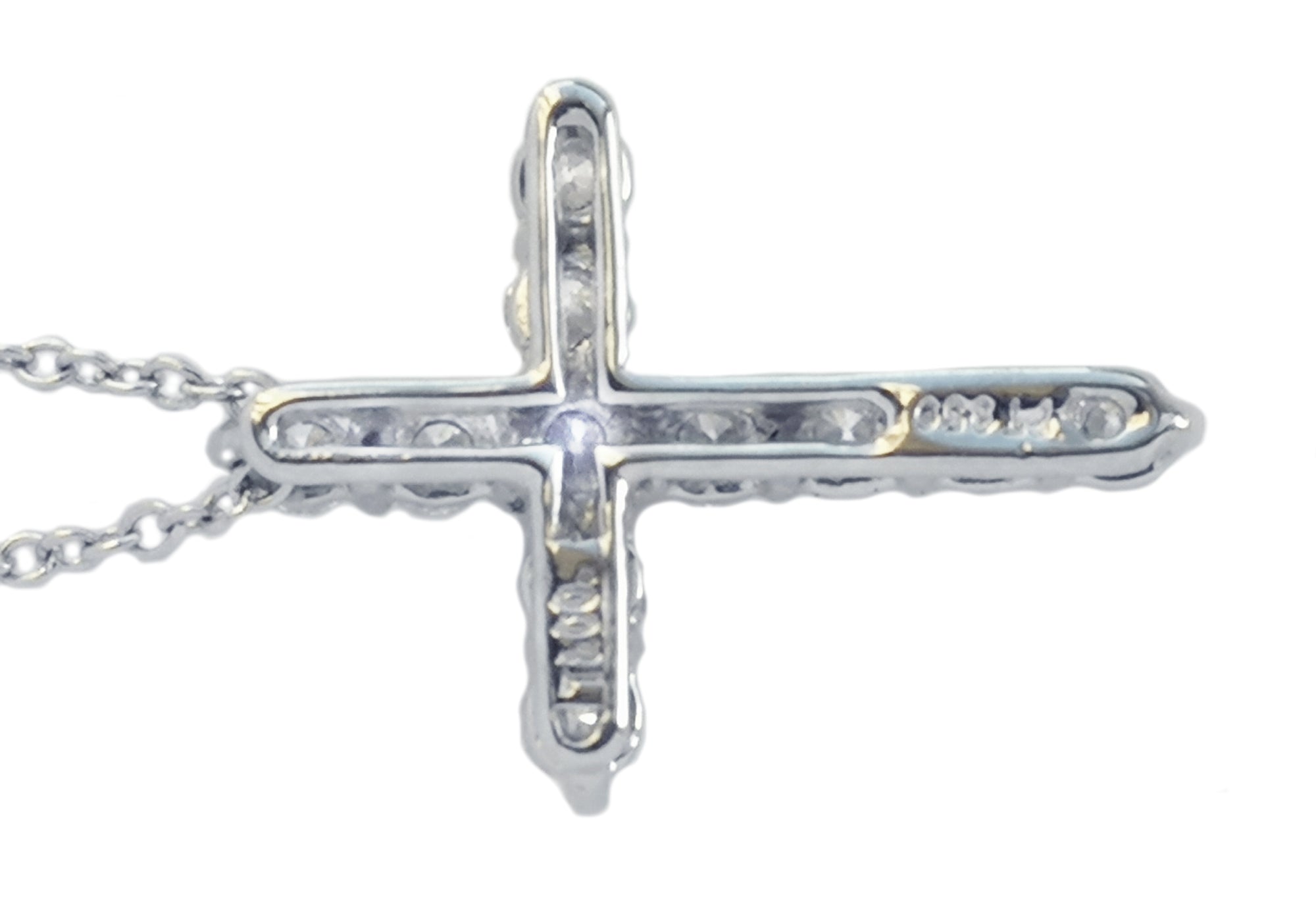 Tiffany & Co. Diamond Cross Pendant with Chain