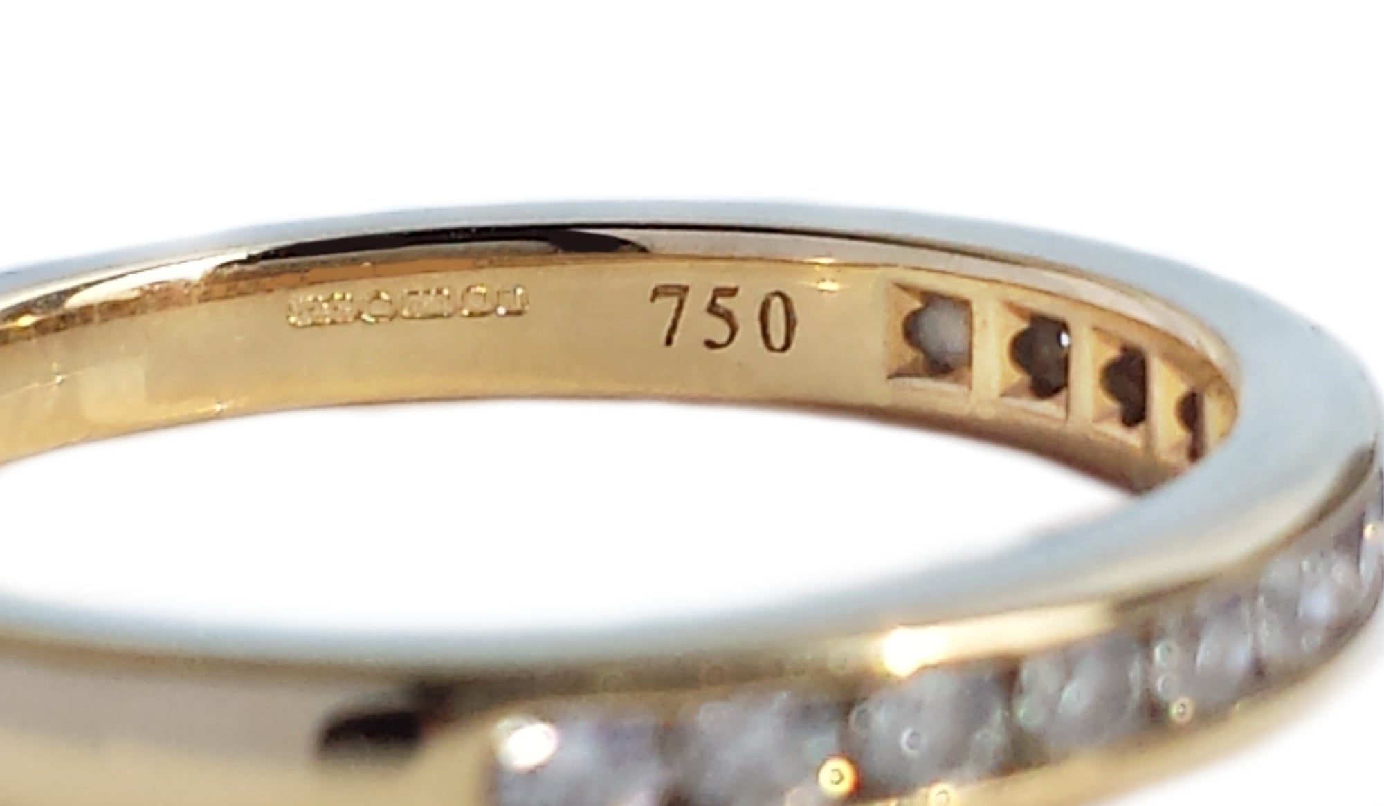 Tiffany & Co. 2.5mm Channel Set Diamond 18k Gold Band Ring