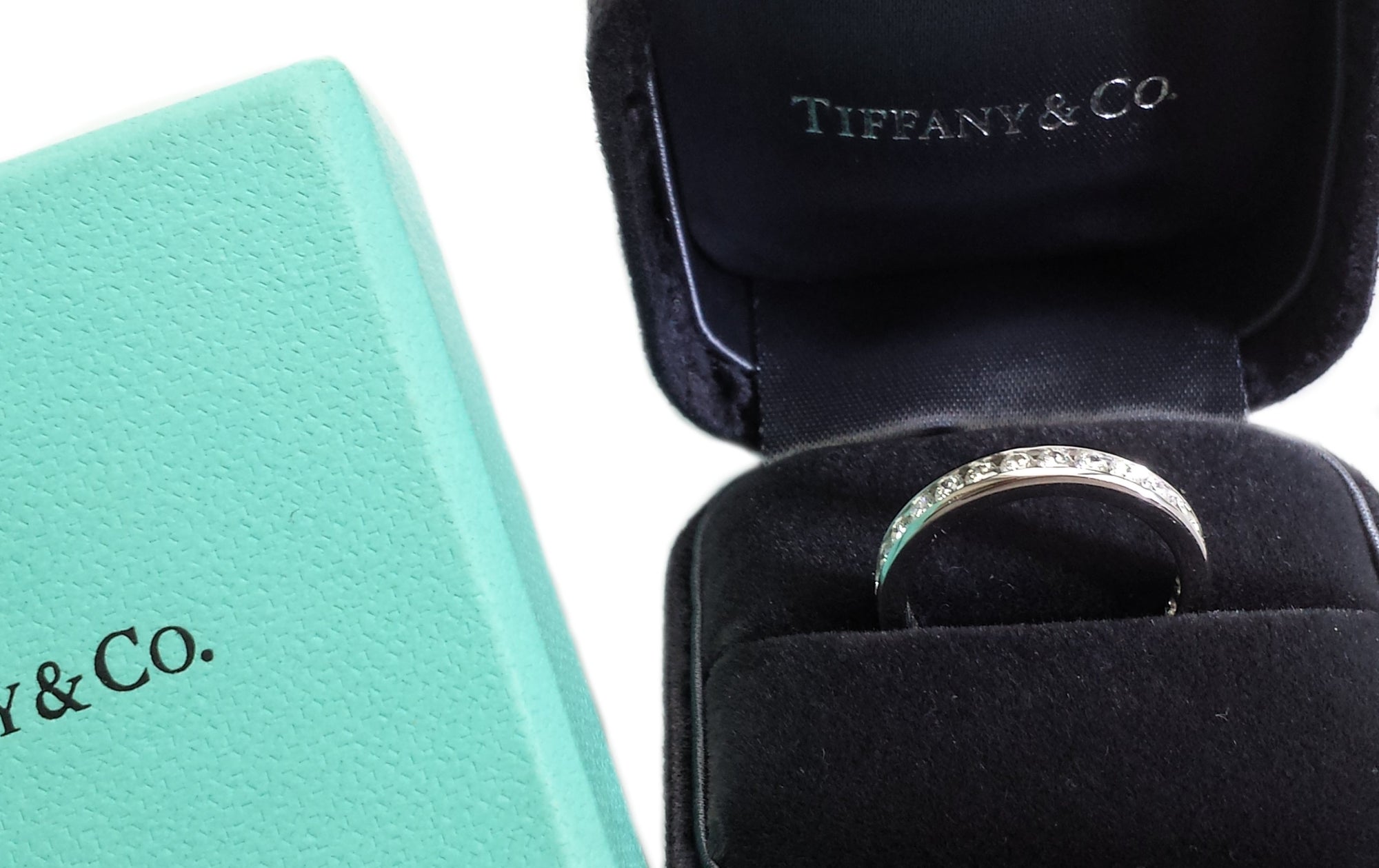 Tiffany & Co 3mm Channel Set Diamond Wedding Band