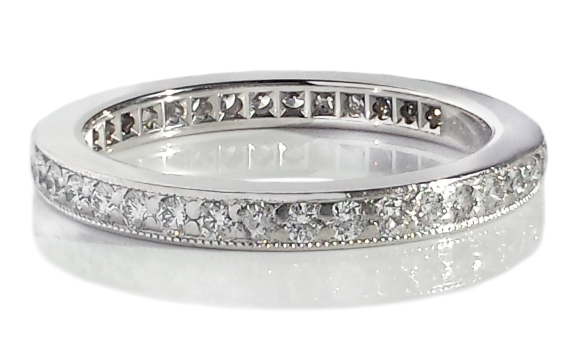 Tiffany & Co Millegrain Edge Legacy Full Circle Wedding Band Ring