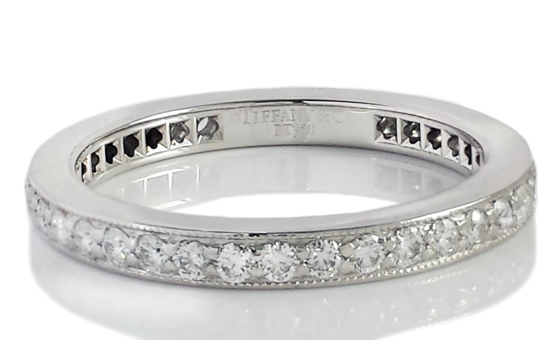 Tiffany & Co Millegrain Edge Legacy Full Circle Wedding Band Ring