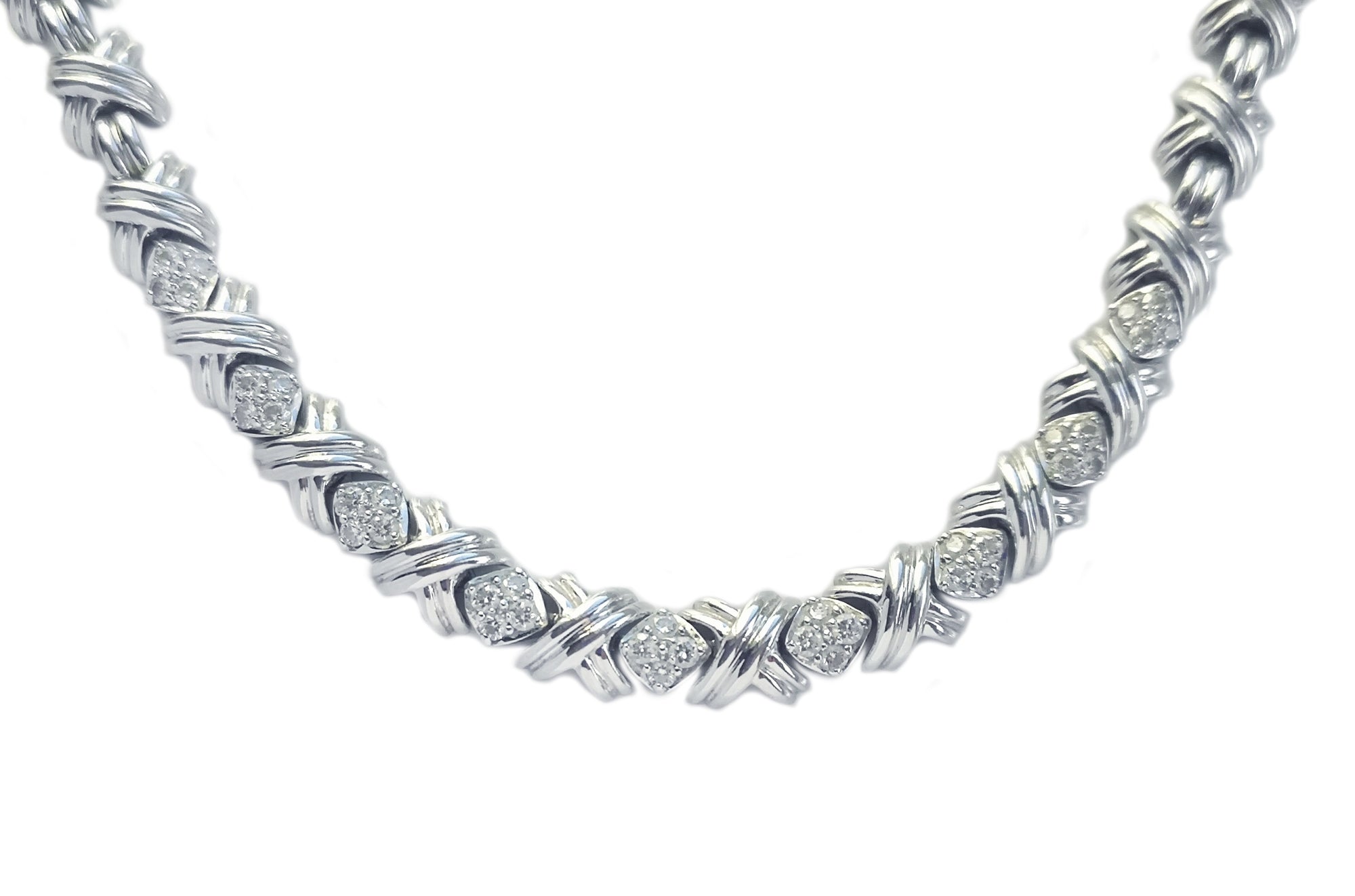 Tiffany & Co. Signature X 1.08ct Diamond Necklace in 18k White Gold