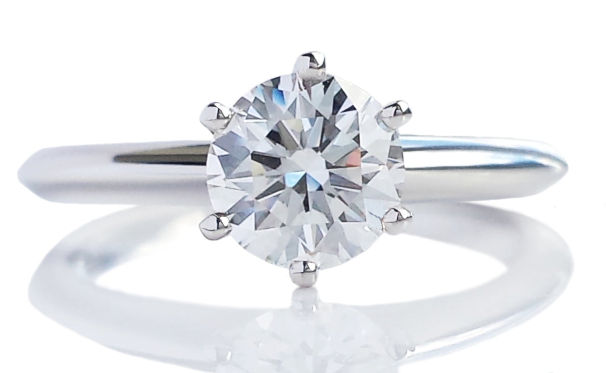Tiffany 0.80ct G/VS1 Round Brilliant Cut Diamond Engagement Ring