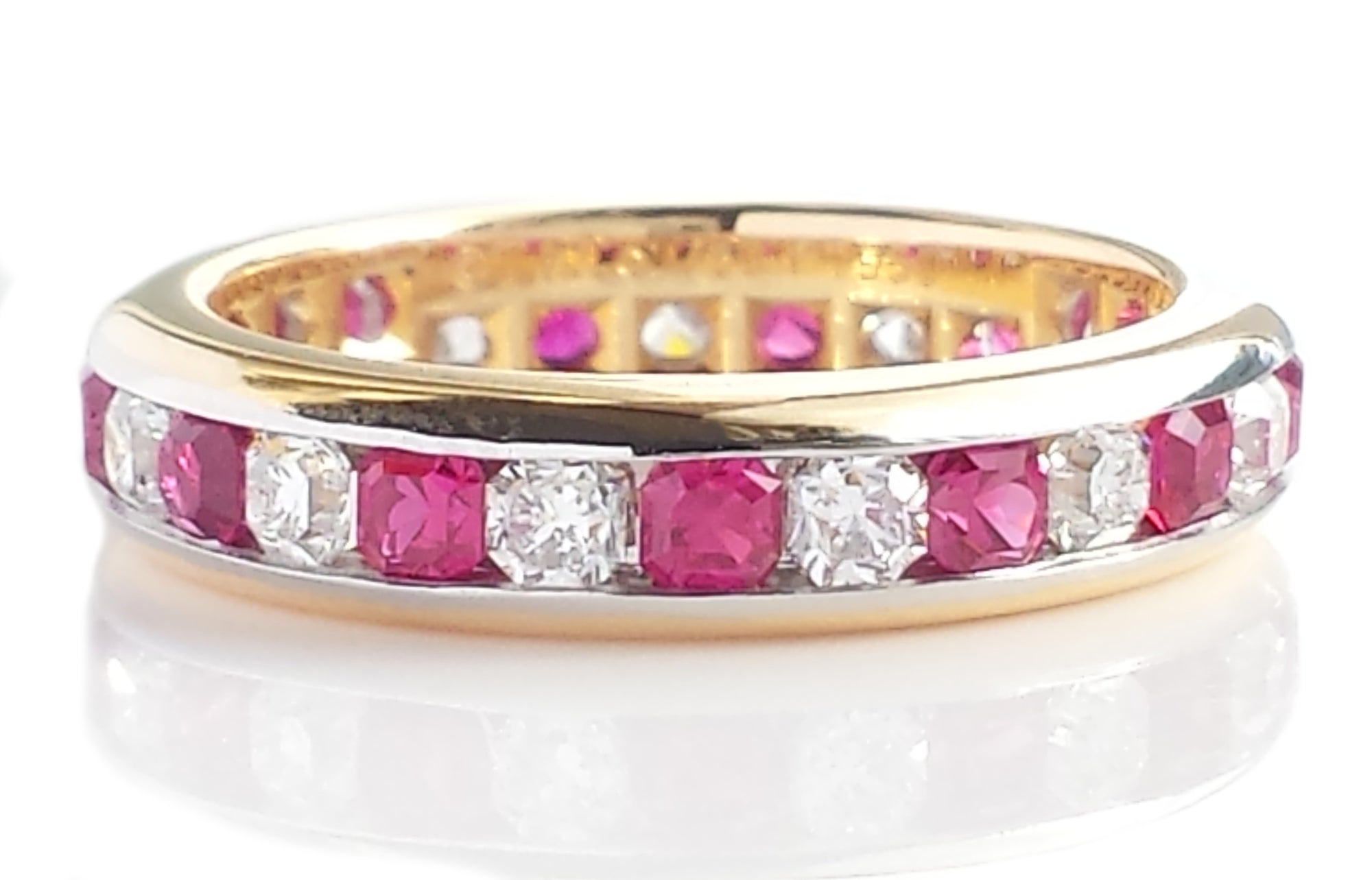 Tiffany & Co. Lucida Ruby & Diamond Wedding Band Ring