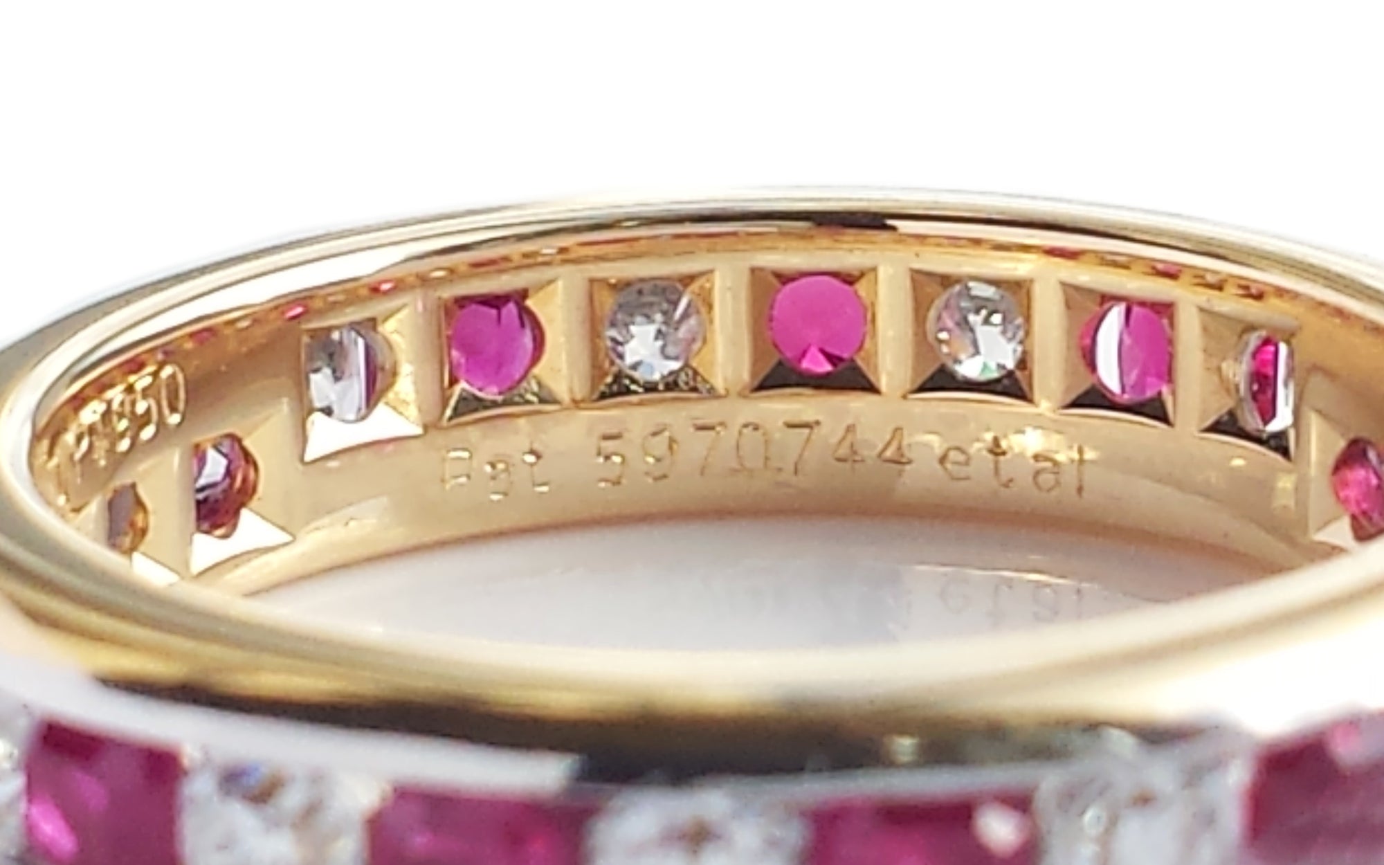 Tiffany & Co. Lucida Ruby & Diamond Wedding Band Ring