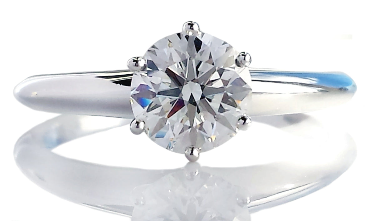 Tiffany & Co 0.98ct I/VVS2 Round Brilliant Diamond Engagement Ring