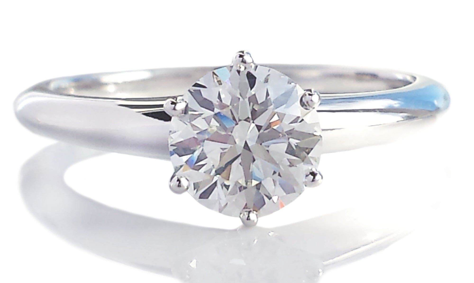 Tiffany & Co. 0.98ct I/VVS2 Triple-X Round Brilliant Diamond Engagement Ring