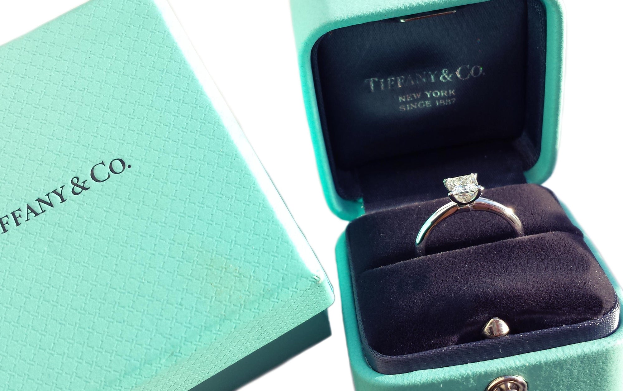 Tiffany & Co. 0.45ct E/VS1 Princess Cut Diamond Engagement Ring