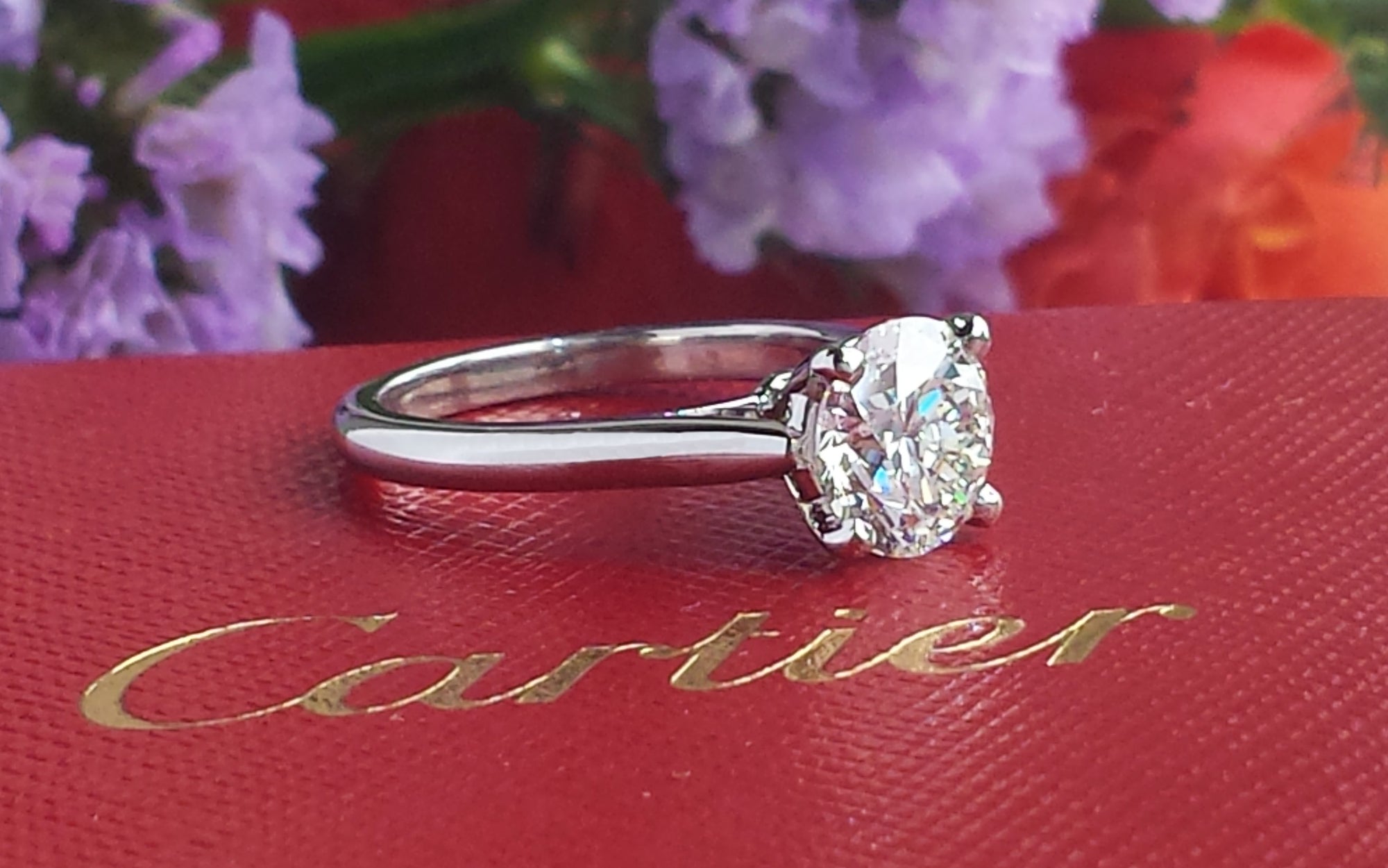 Cartier 1.81ct G/VS1 Triple-X Solitaire 1895 Round Brilliant Cut Diamond Engagement Ring