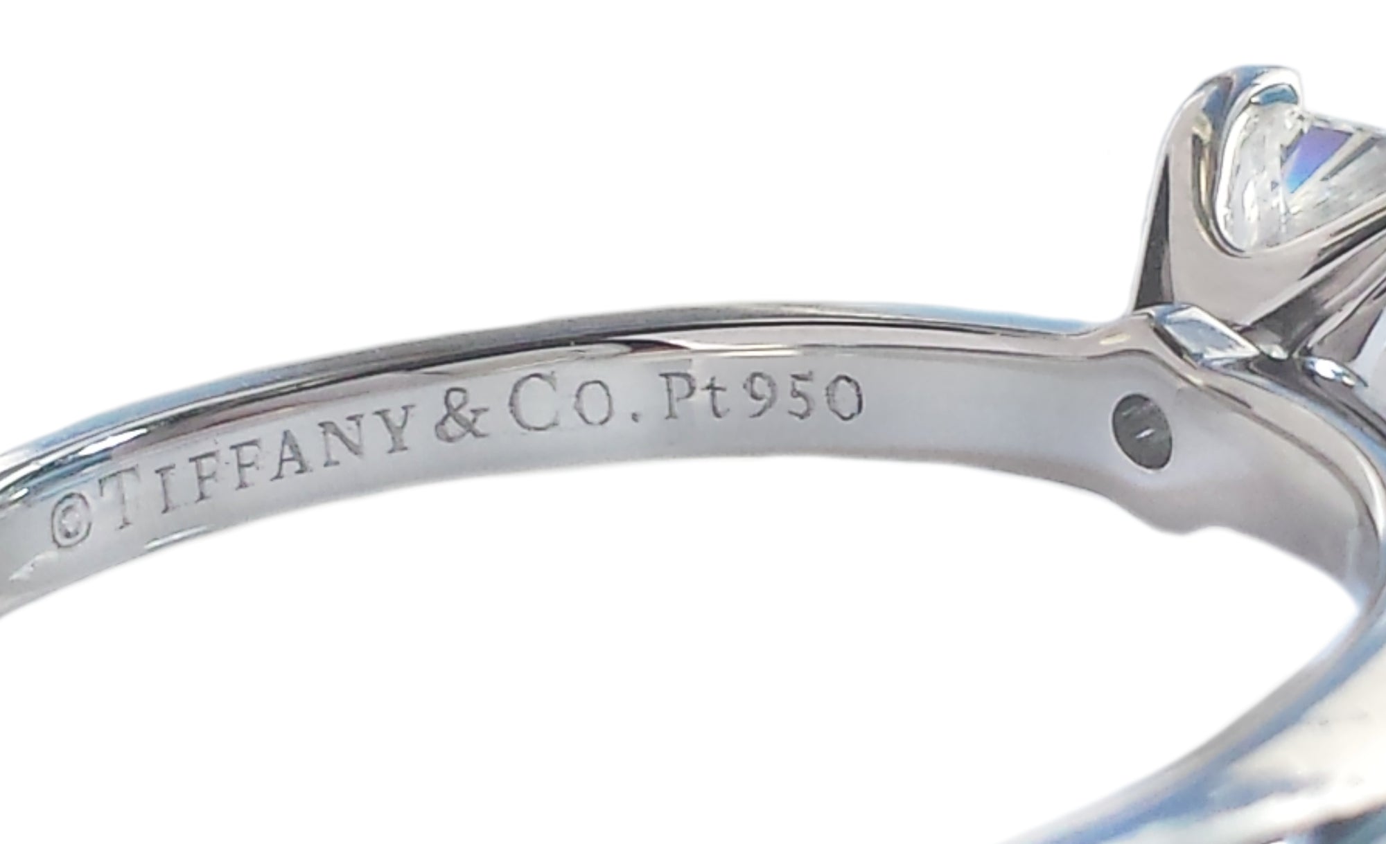 Tiffany & Co 0.59ct F/VS1 Princess Cut Diamond Engagement Ring