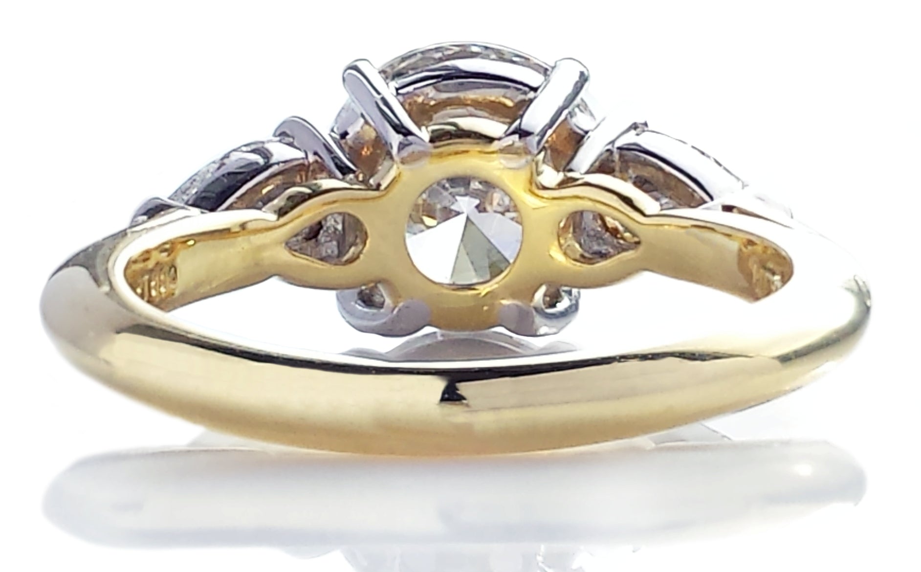 Tiffany & Co. 2.75tcw F/VS1 Three Stone Diamond Engagement Ring with Pear-shaped side stones