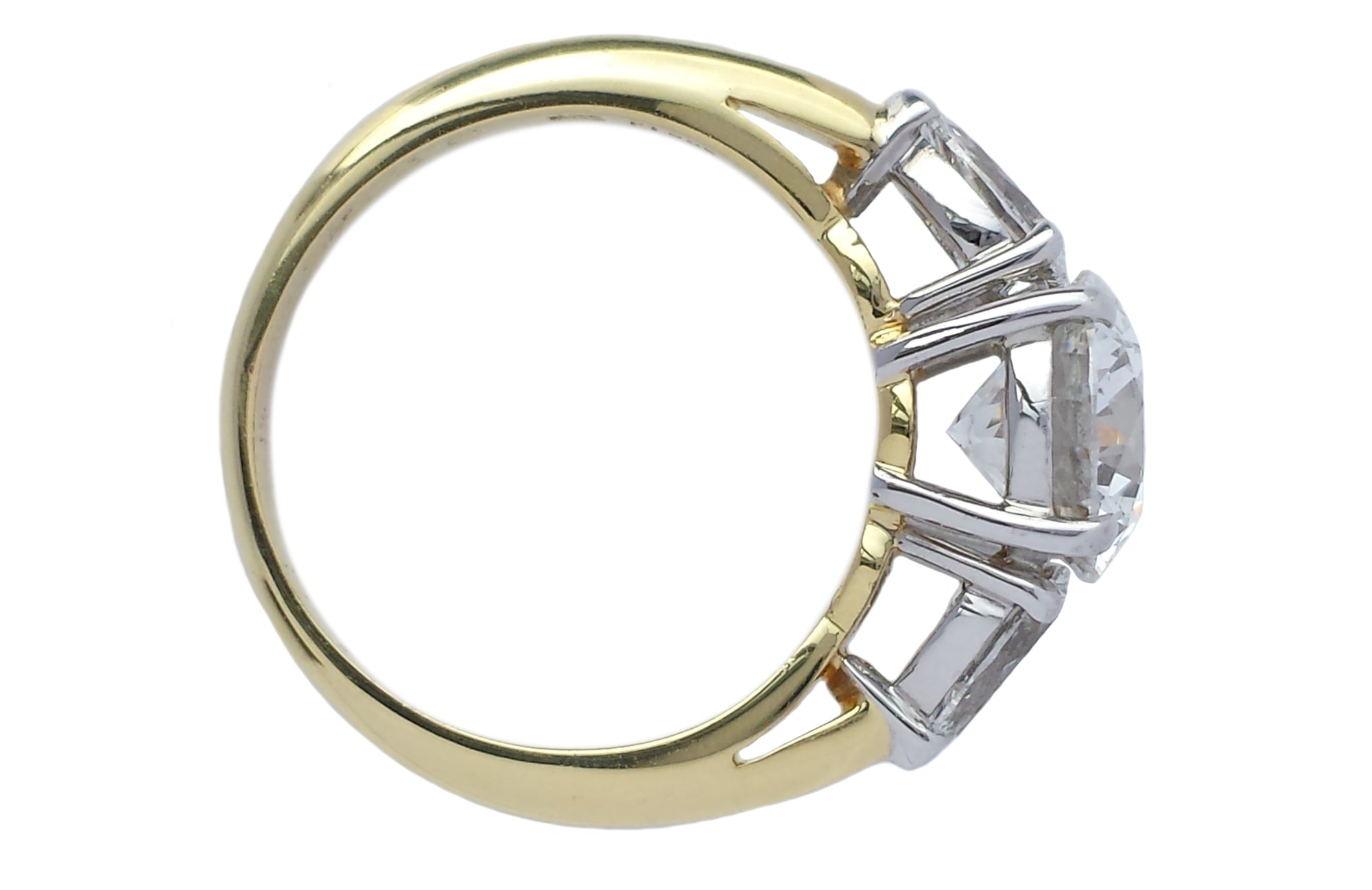 Tiffany & Co. 2.75tcw F/VS1 Three Stone Diamond Engagement Ring with Pear-shaped side stones