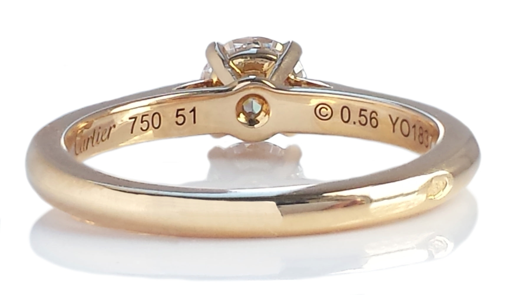 Cartier 0.56ct G/VVS1 1895 Round Brilliant Diamond Engagement Ring