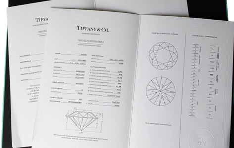 Tiffany & Co. 0.60ct G/VS1 Triple XXX Round Brilliant Diamond Engagement Ring certificates