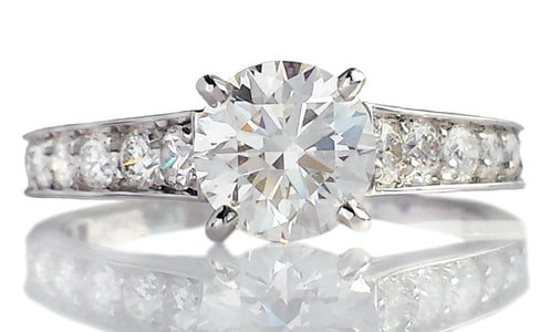 Cartier 1.22ct G/VS1 Round Brilliant Cut 1895 Diamond Engagement Ring