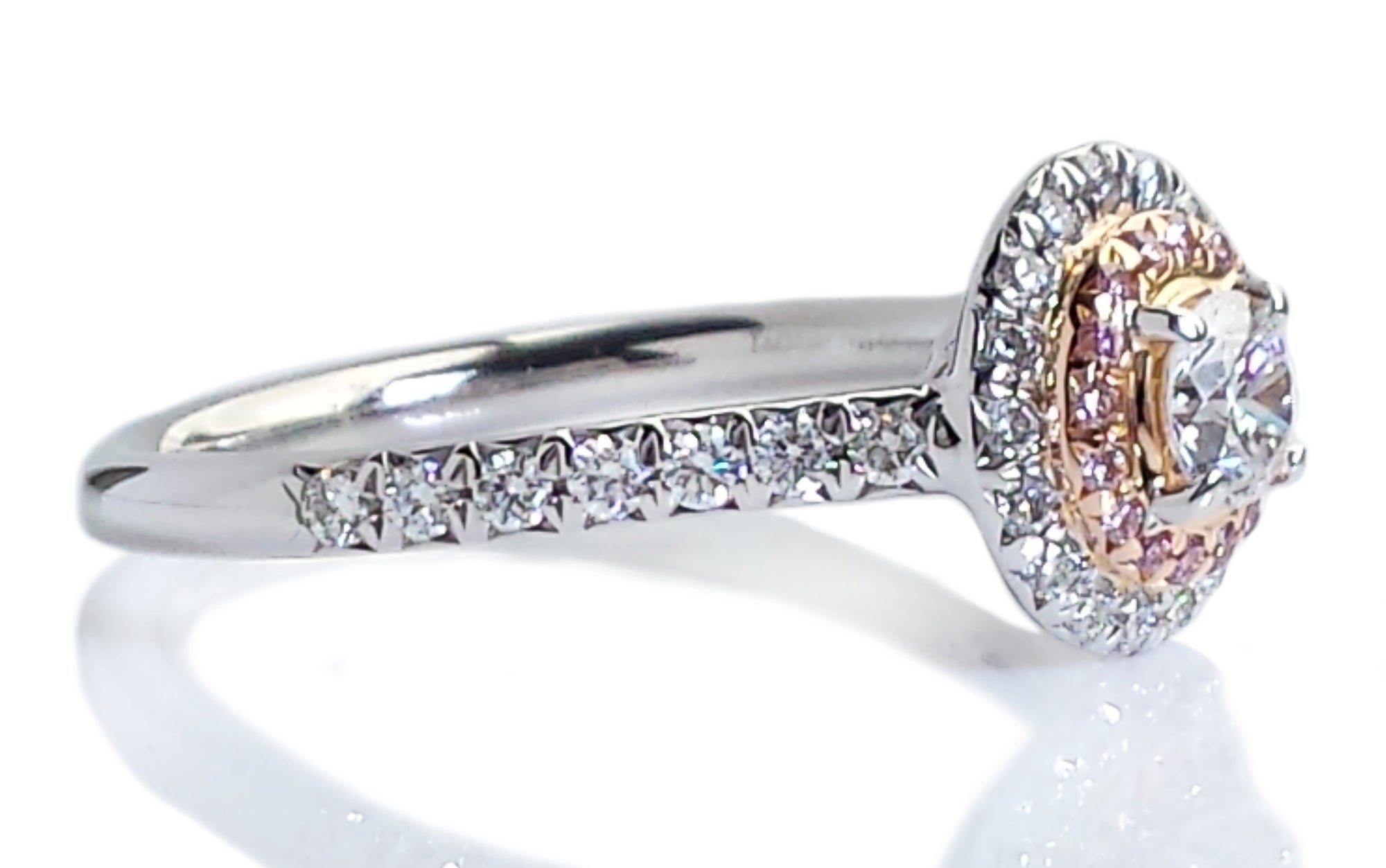 Tiffany & Co. 0.59tcw Soleste Halo Engagement Ring with Pink Diamonds