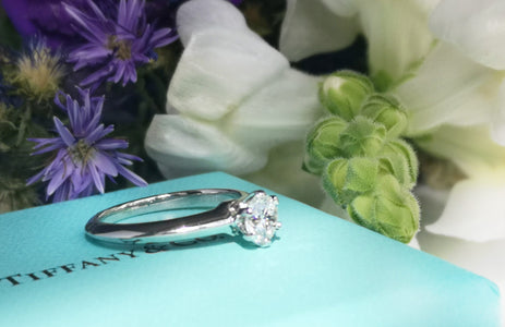 Tiffany & Co. 0.63ct H/SI1 Triple XXX Round Brilliant Diamond Engagement Ring