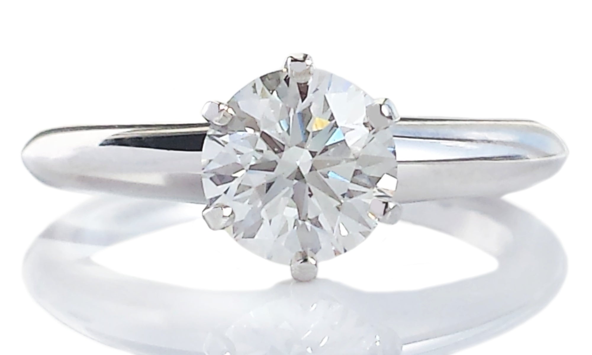 Tiffany & Co. 0.92ct I/VS2 Triple XXX Round Brilliant Diamond Engagement Ring