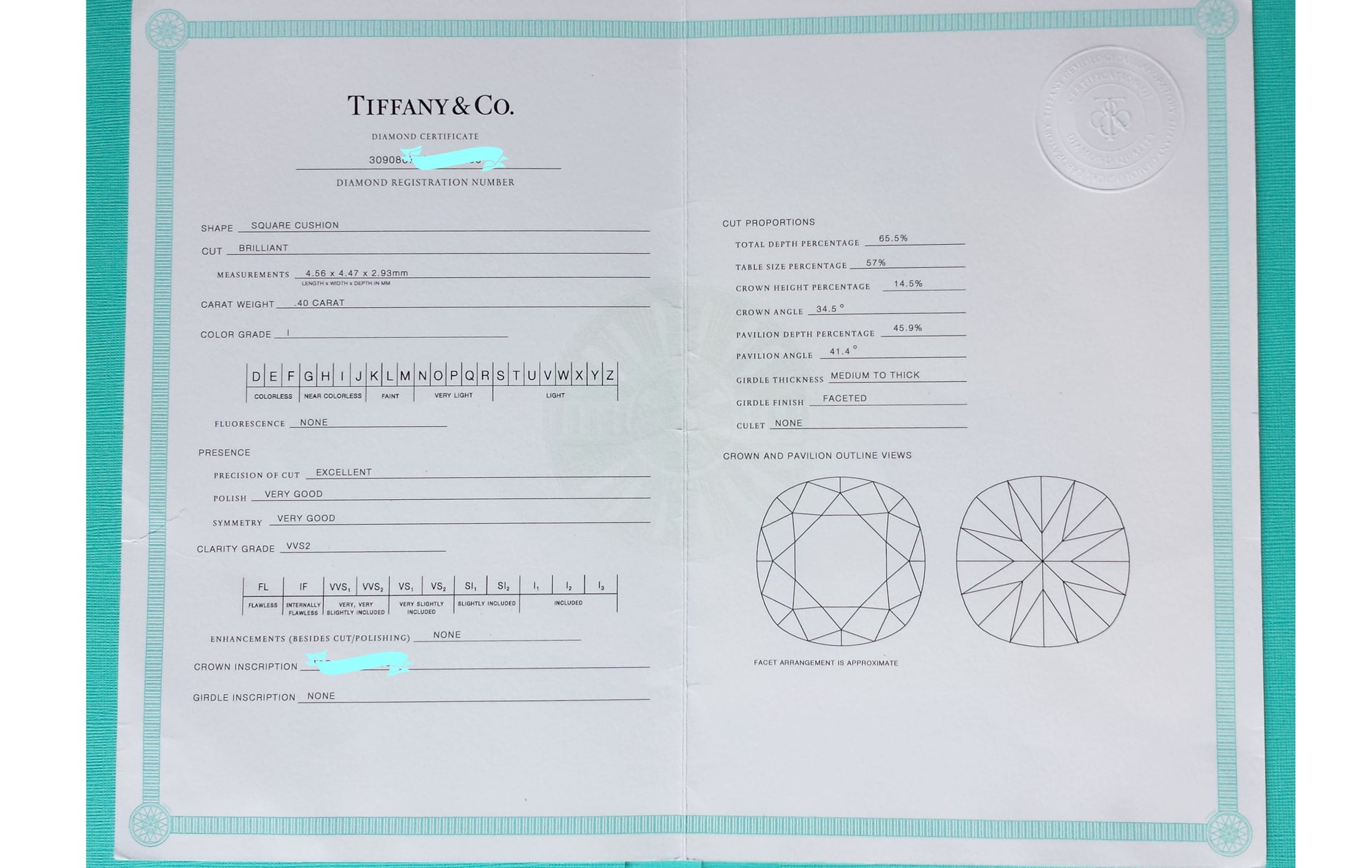 Tiffany & Co. 0.56tcw I/VVS2 Novo Diamond Engagement Ring