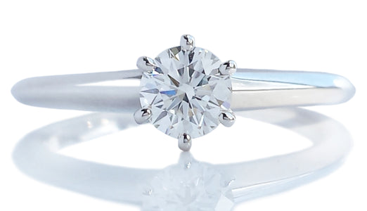 Tiffany & Co 0.41ct H/VS1 Round Brilliant Cut Diamond Engagement Ring