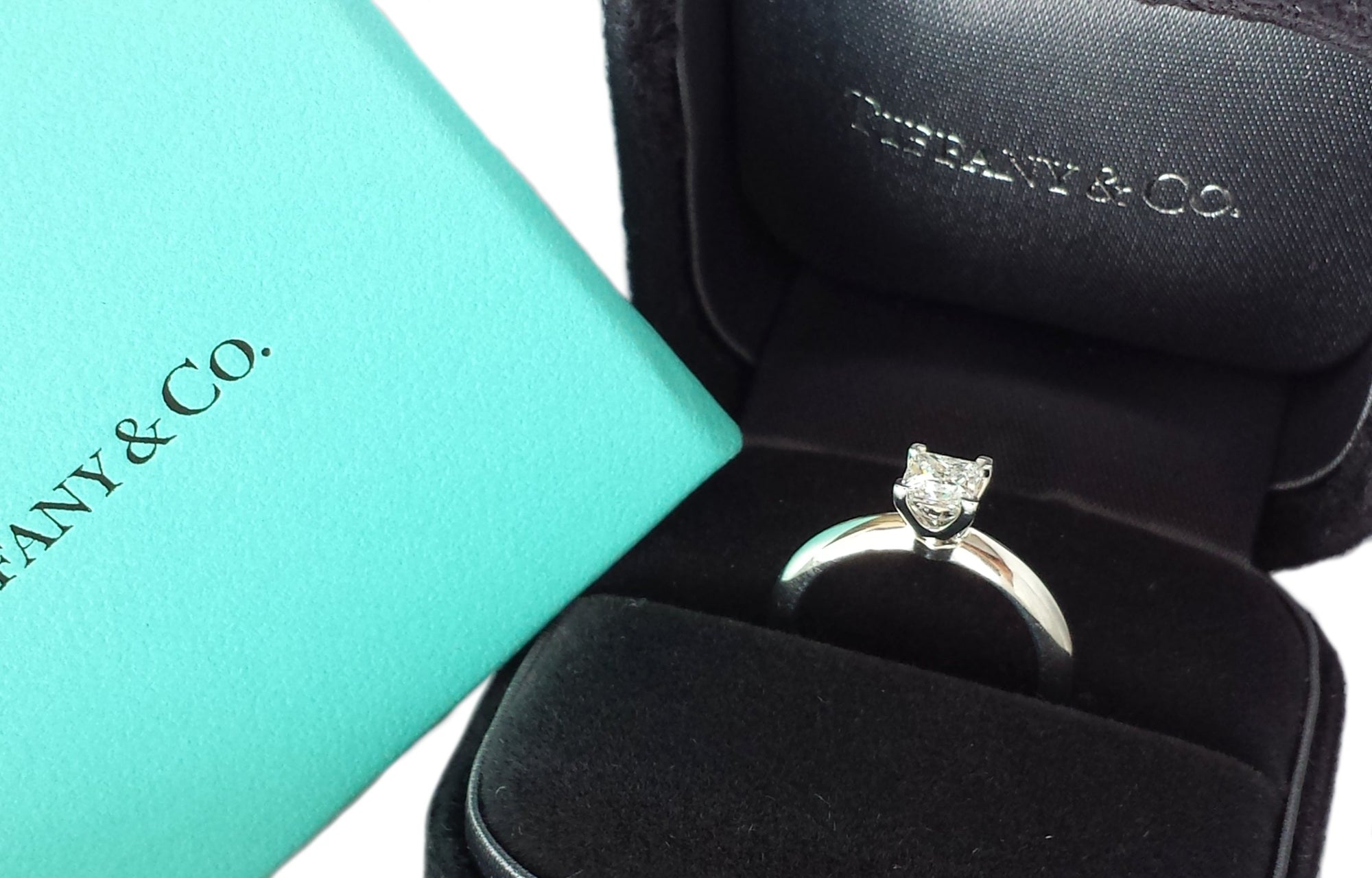 Tiffany & Co. 0.43ct F/VVS2 Princess Cut Diamond Engagement Ring