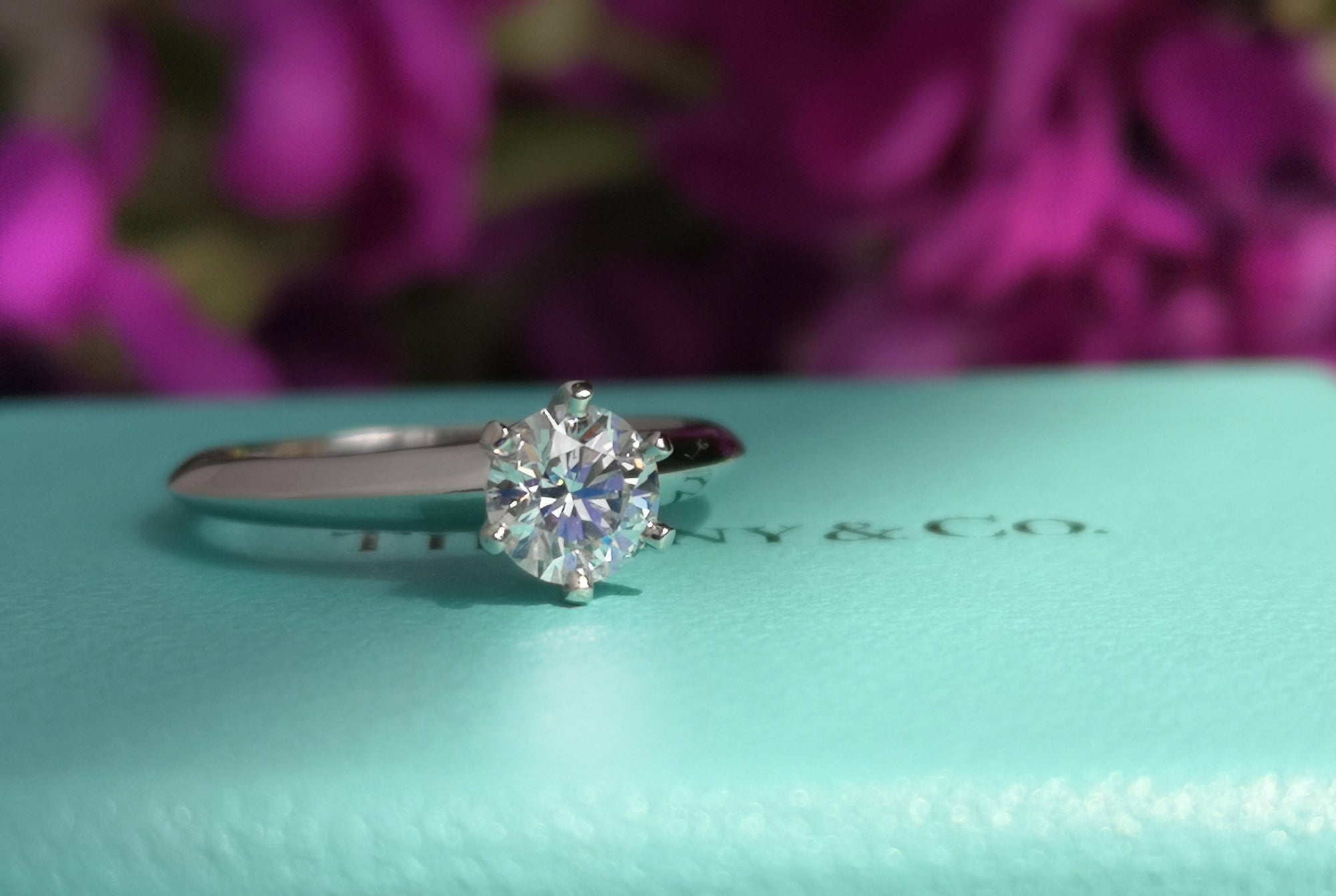 Tiffany & Co. 0.61ct D/VS1 Round Brilliant Cut Diamond Engagement Ring