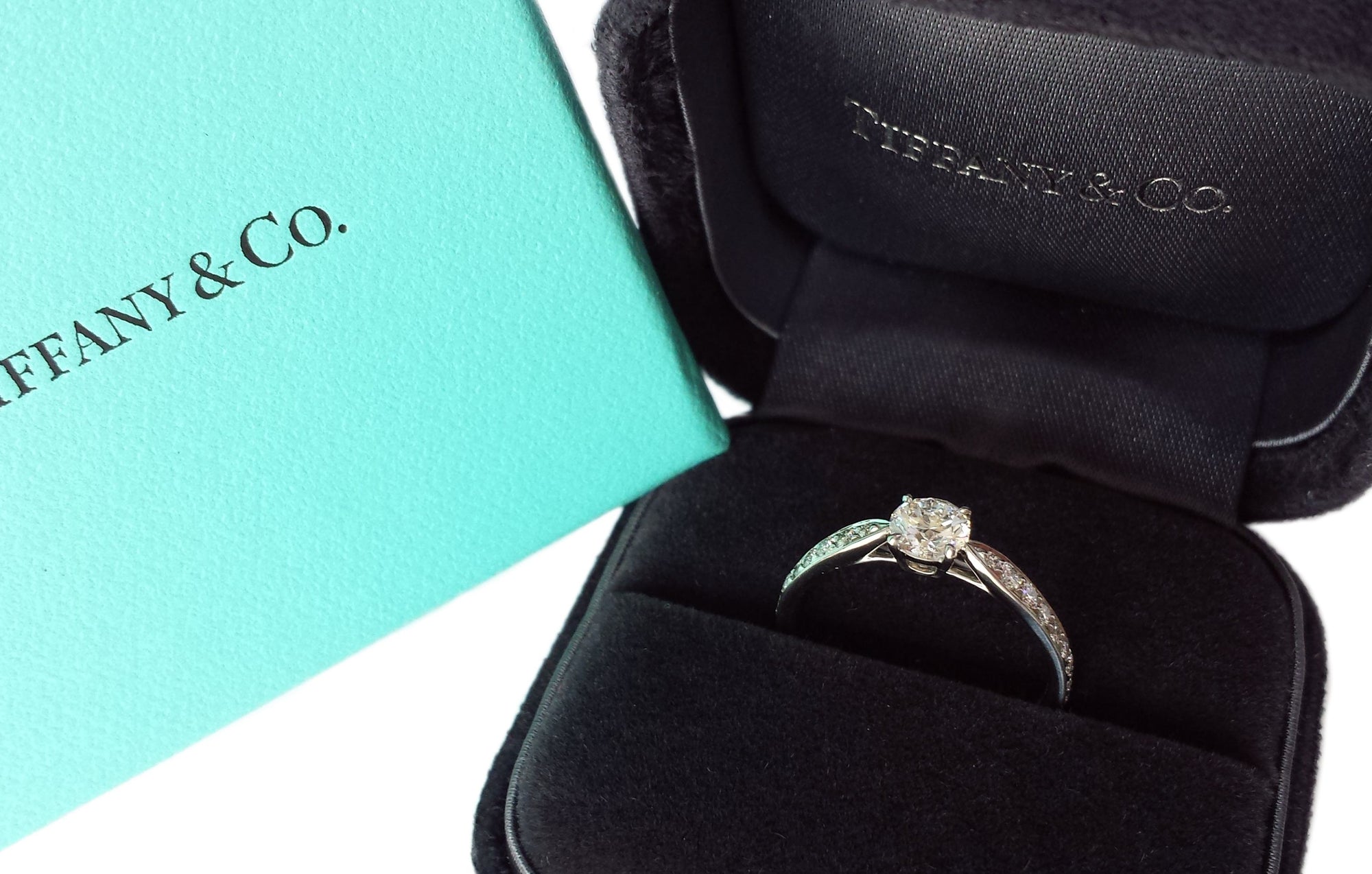 Tiffany & Co. 0.56tcw Triple XXX Harmony D/VS1 Round Brilliant Diamond Engagement Ring