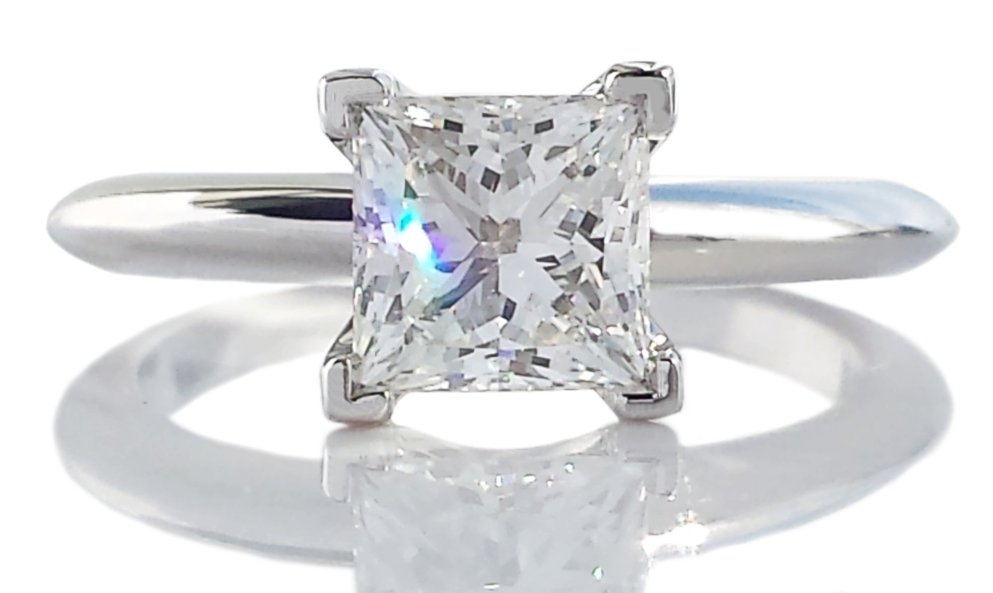 Tiffany & Co. 1.04ct F/VS1 Princess Cut Diamond Engagement Ring