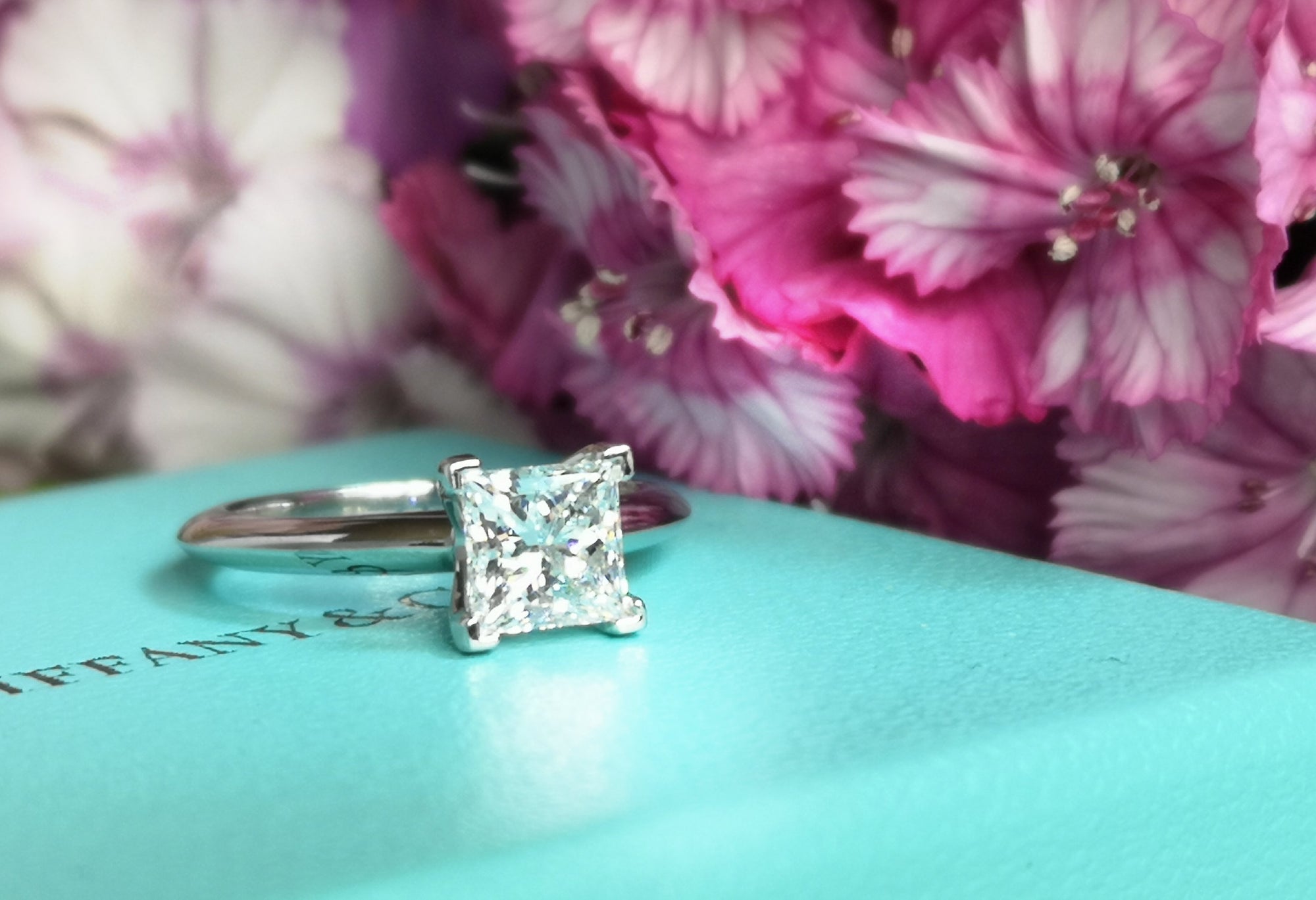 Tiffany & Co. 1.04ct F/VS1 Princess Cut Diamond Engagement Ring