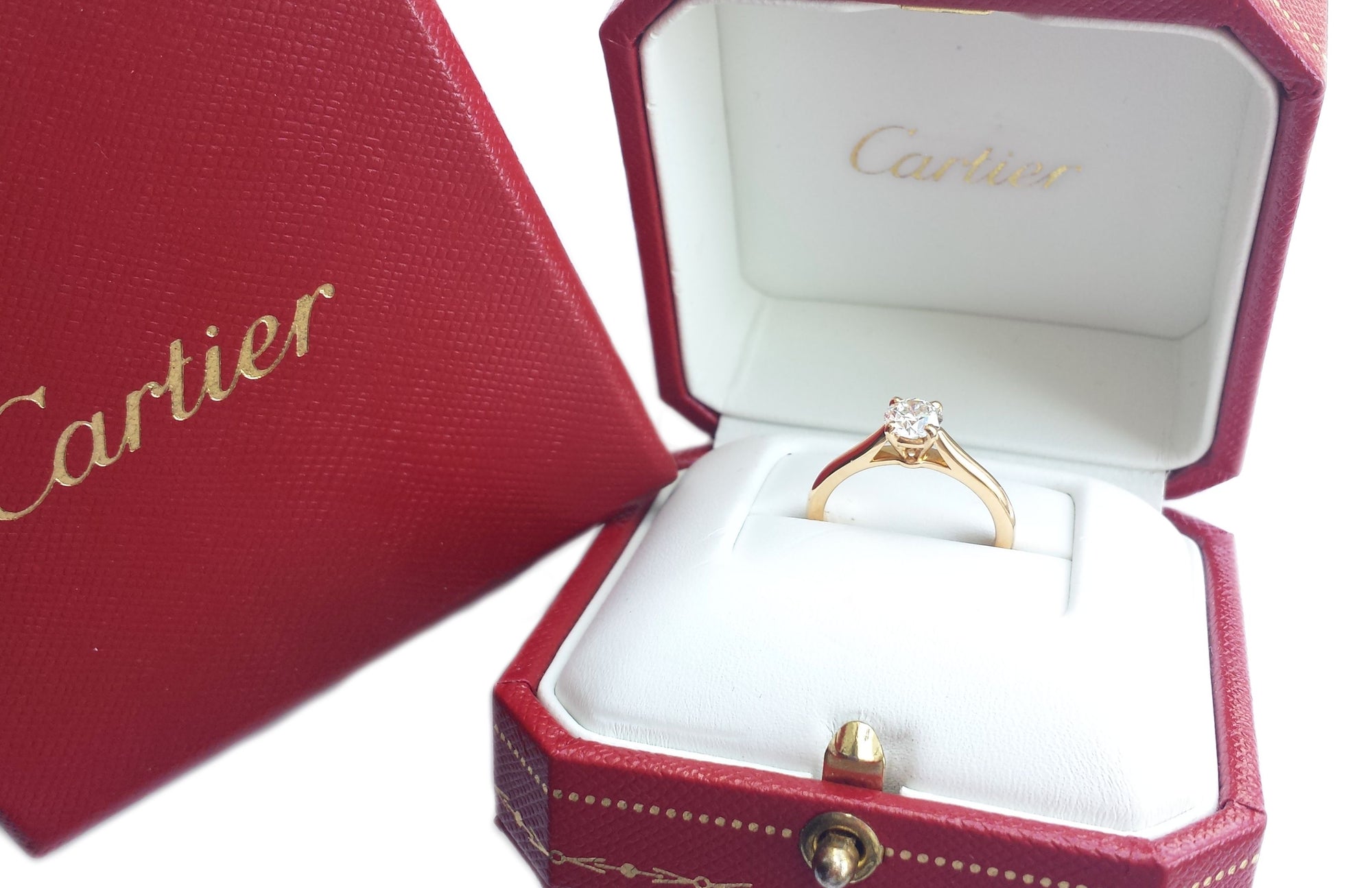 Cartier 0.56ct G/VVS1 1895 Round Brilliant Diamond Engagement Ring